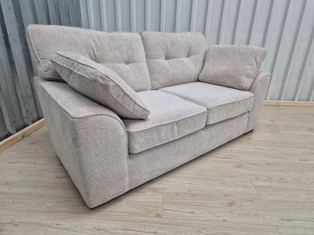 Next Stamford Chunky Chenille Buttoned Back Oyster 2 Seater