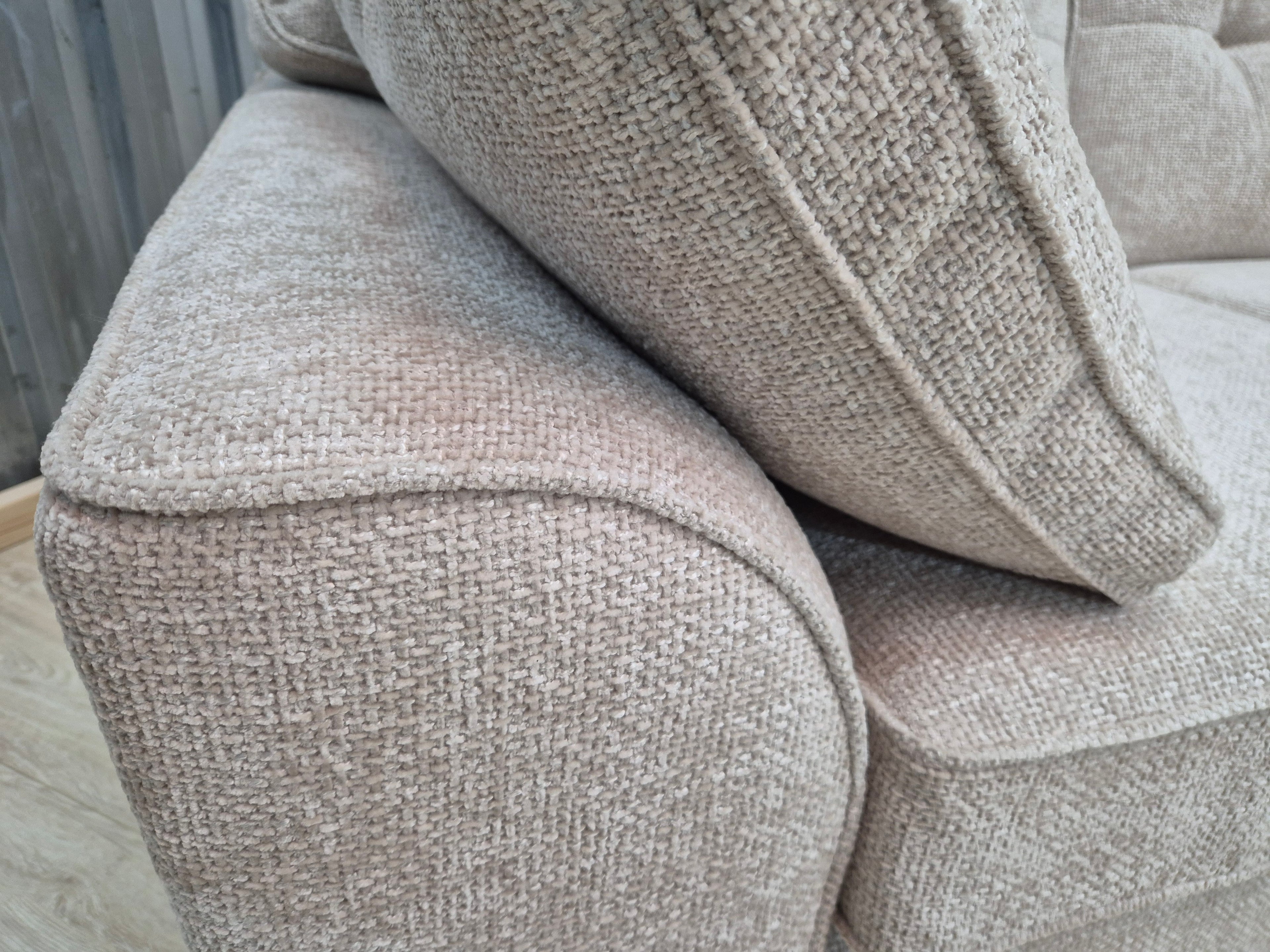 Next Stamford Chunky Chenille Buttoned Back Oyster 2 Seater