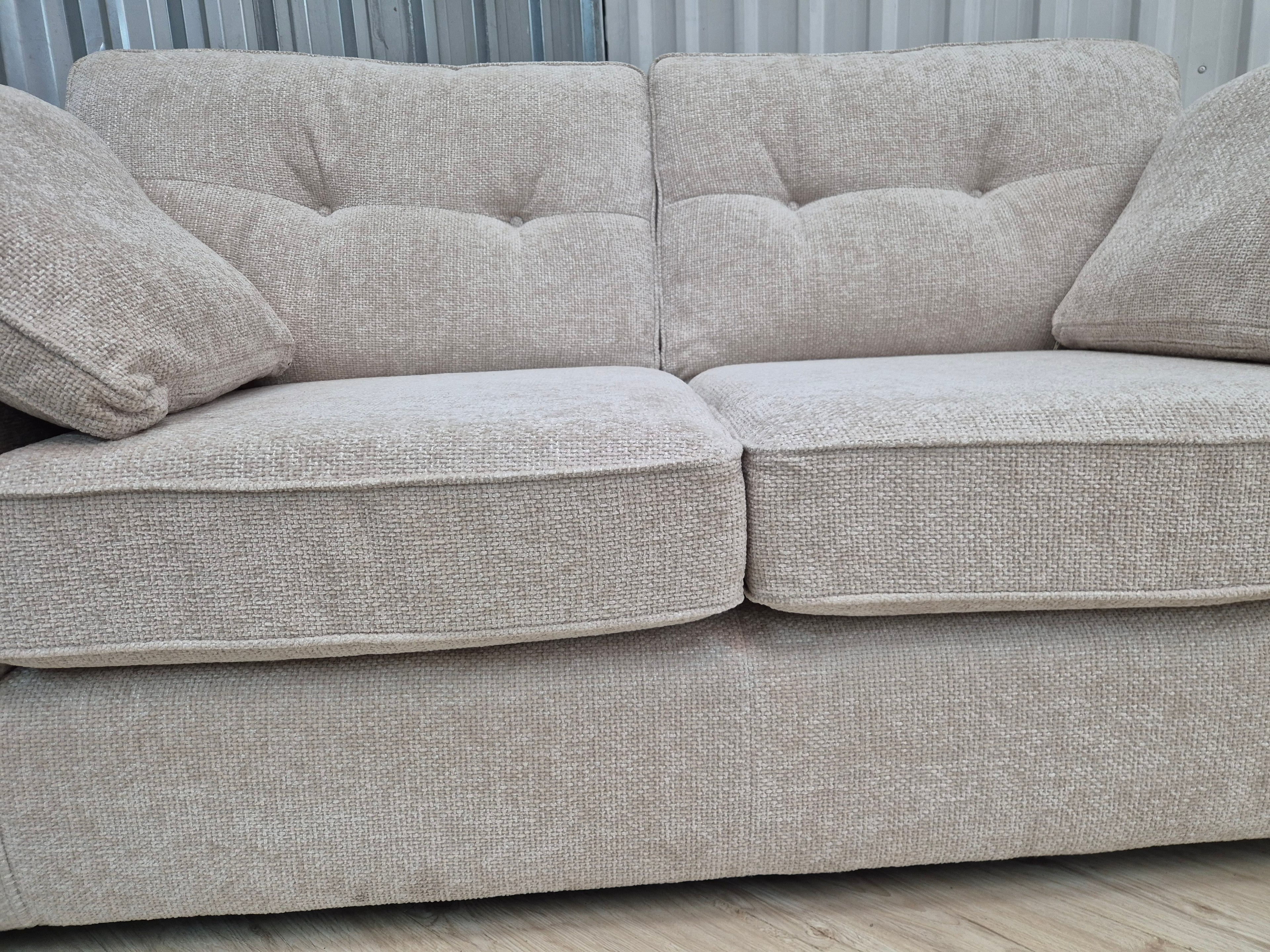 Next Stamford Chunky Chenille Buttoned Back Oyster 2 Seater