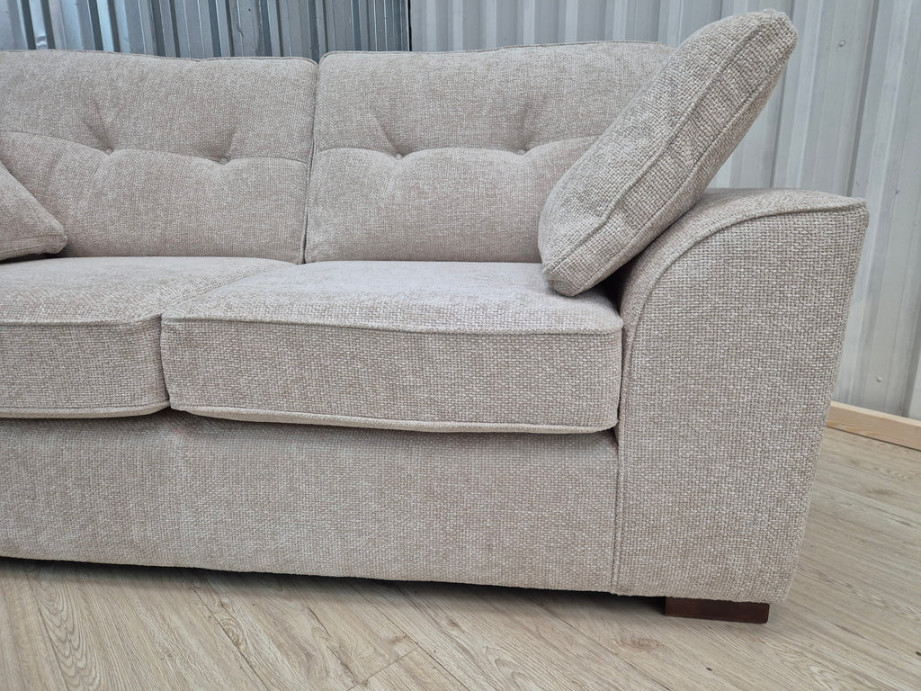 Next Stamford Chunky Chenille Buttoned Back Oyster 2 Seater