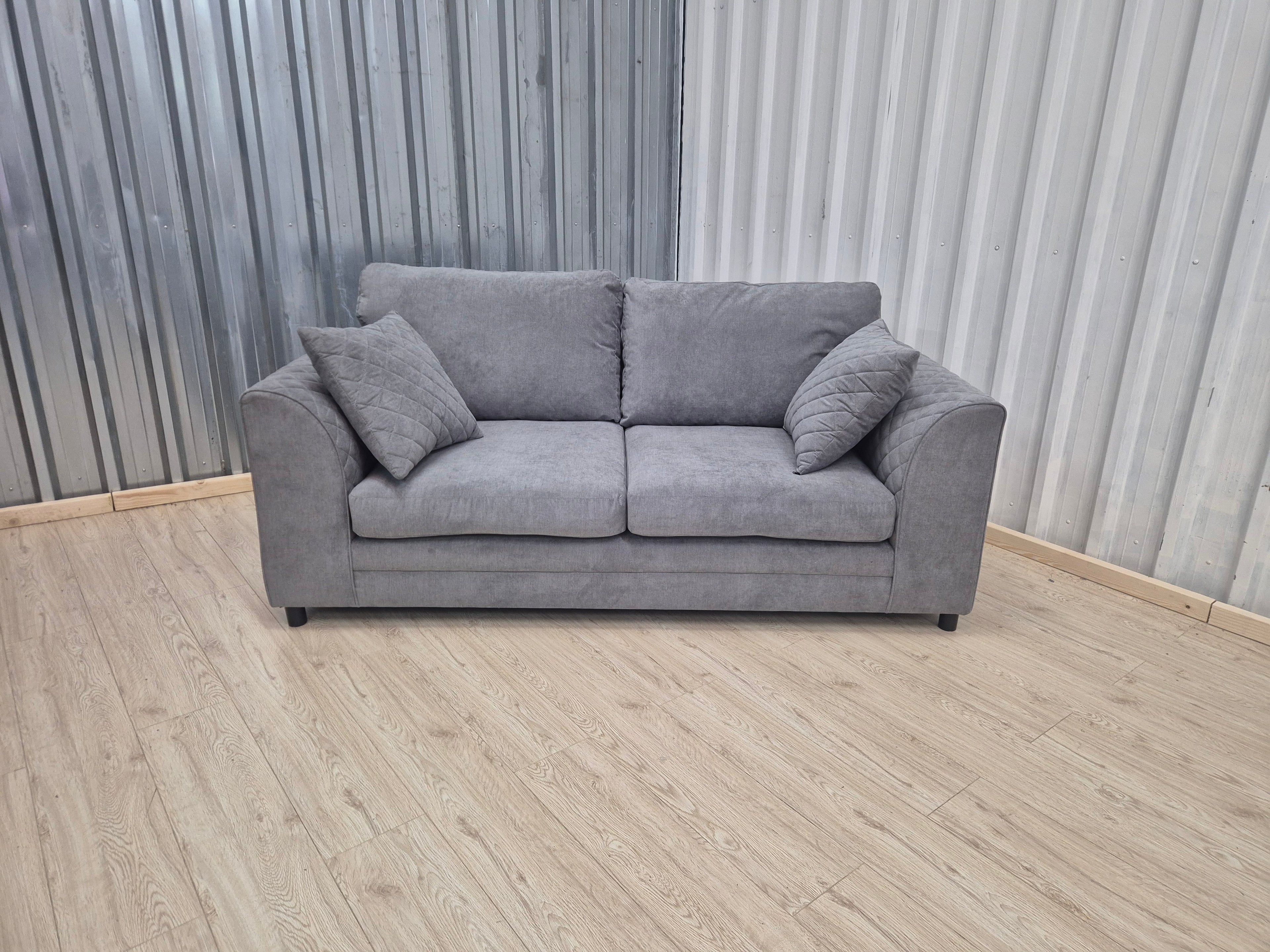 Grey Chenille 3 Seater