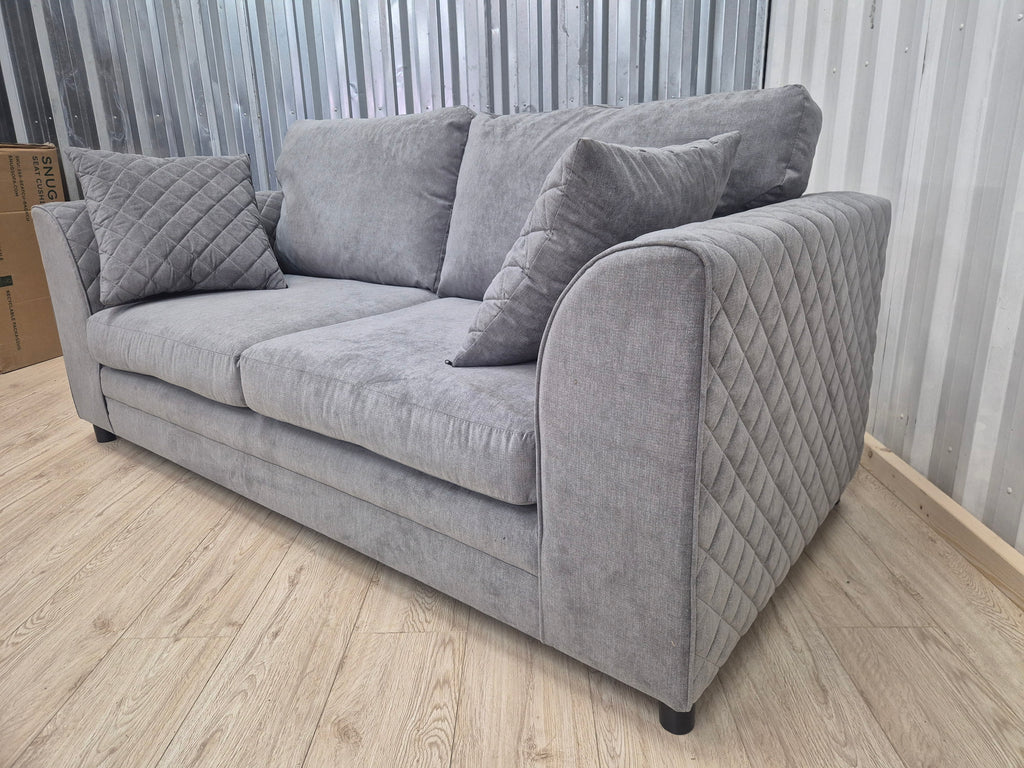 Grey Chenille 3 Seater