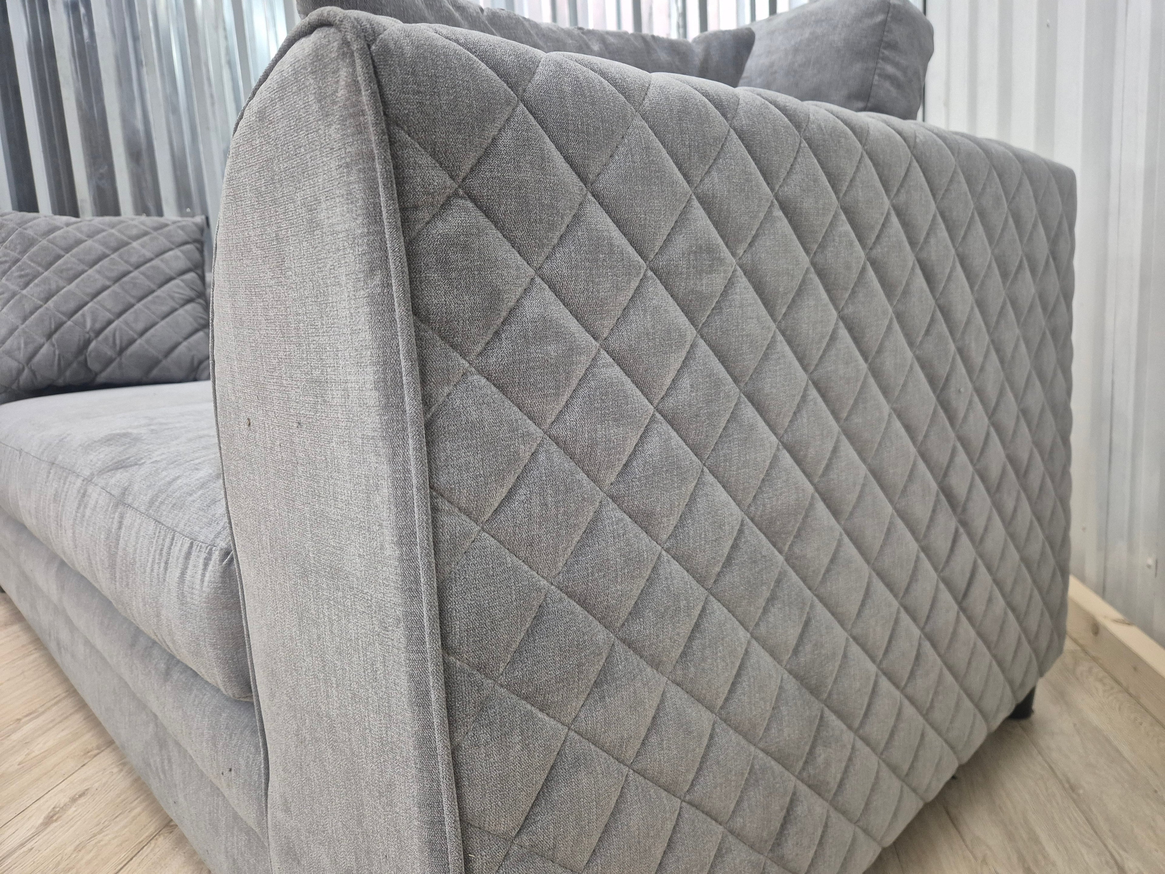 Grey Chenille 3 Seater