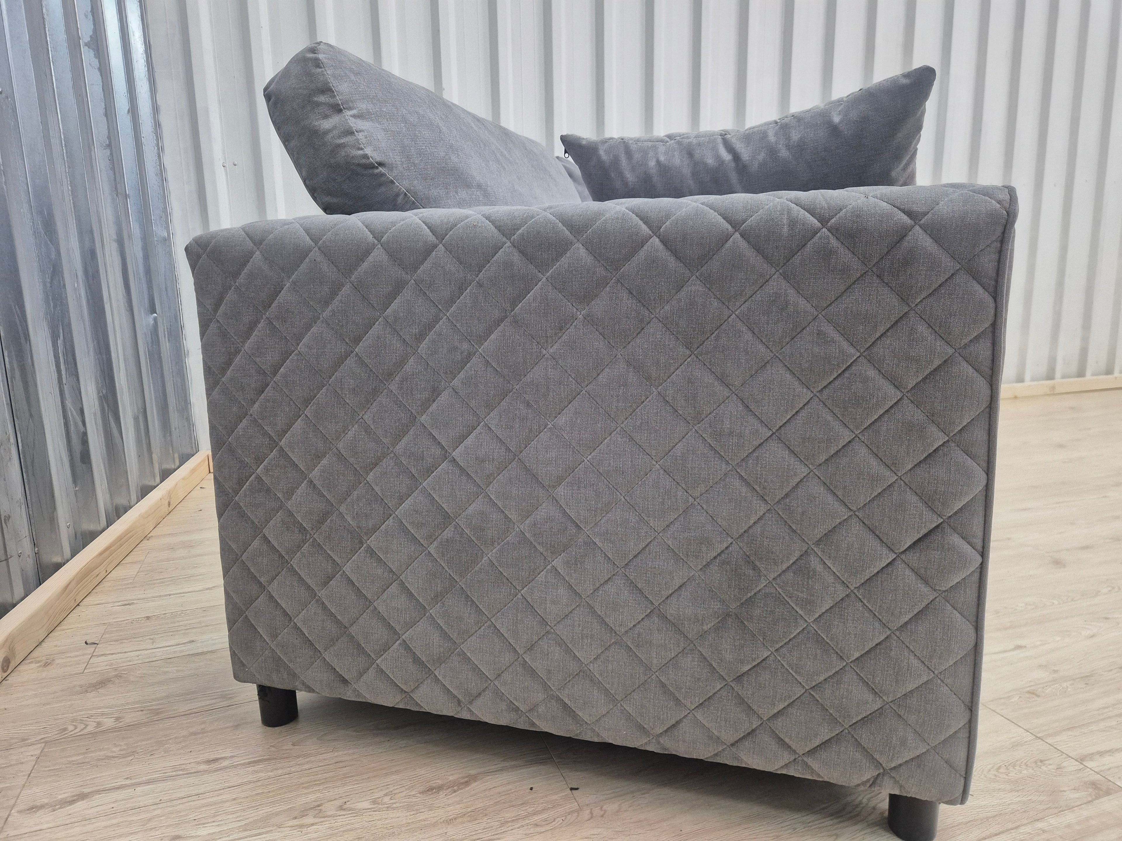 Grey Chenille 3 Seater