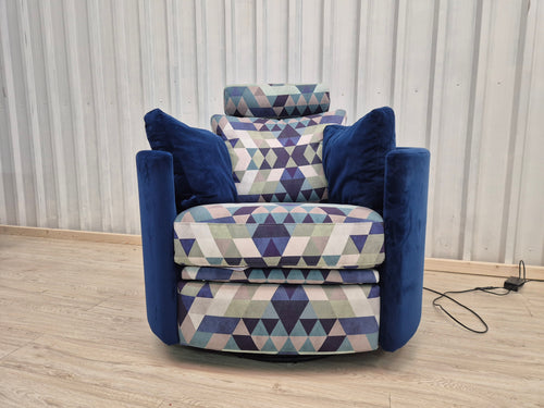Cookes Navy Velvet Moon Armchair