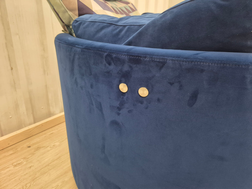 Cookes Navy Velvet Moon Armchair