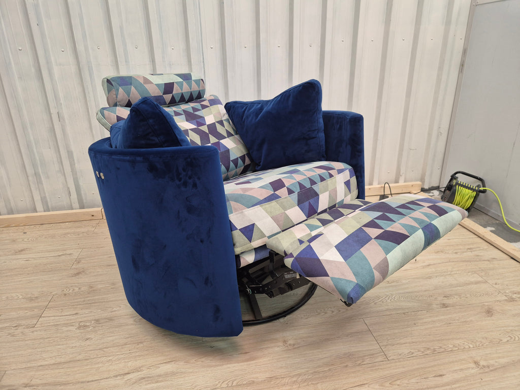 Cookes Navy Velvet Moon Armchair
