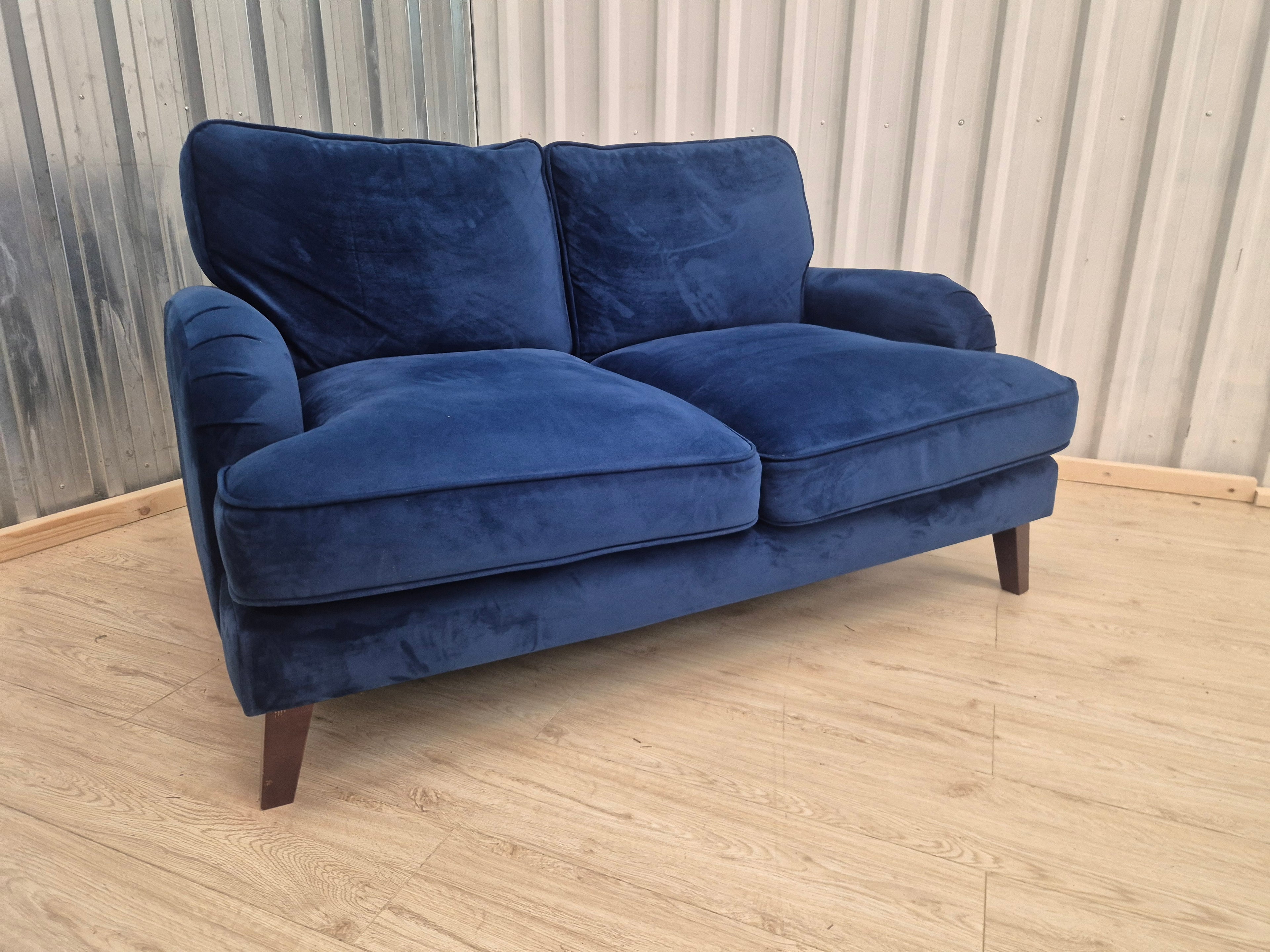 Dunelm Blue Velvet 2 Seater