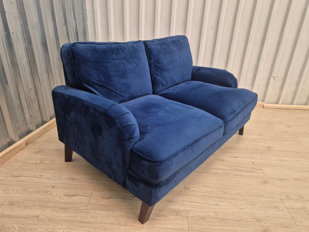 Dunelm Blue Velvet 2 Seater