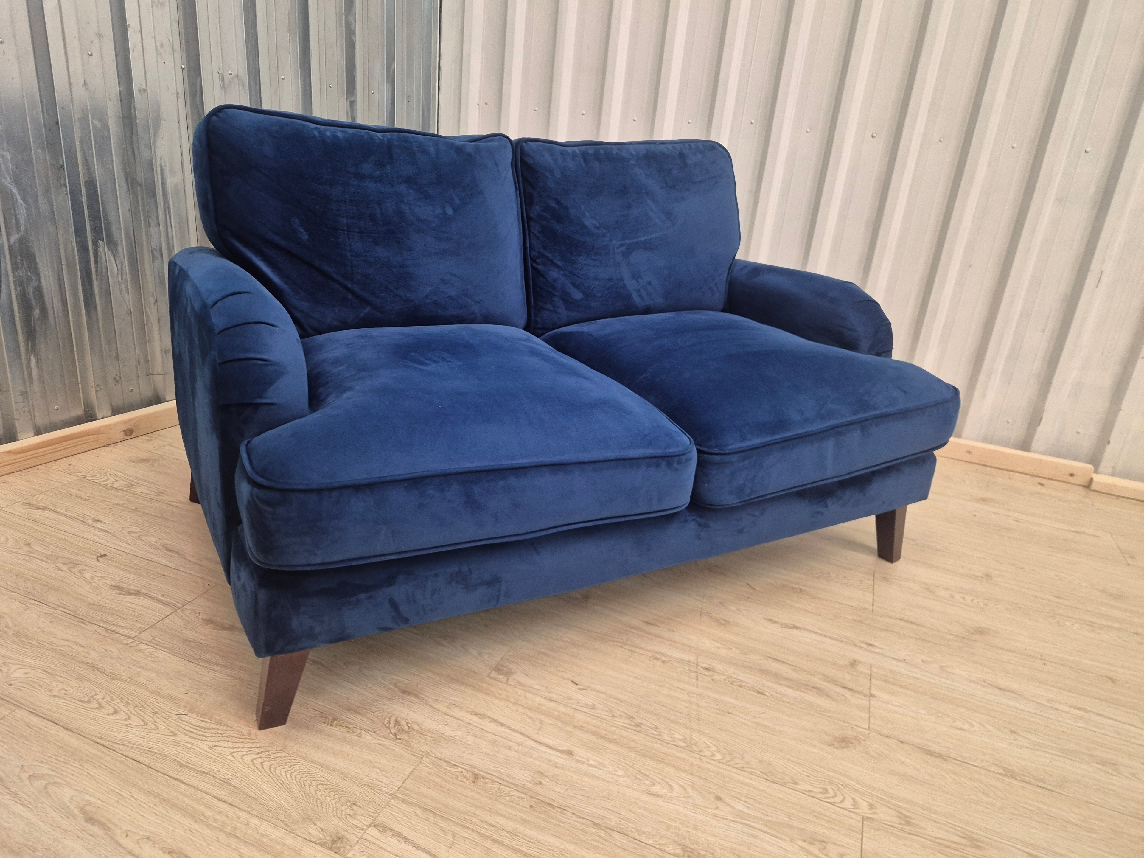 Dunelm Blue Velvet 2 Seater