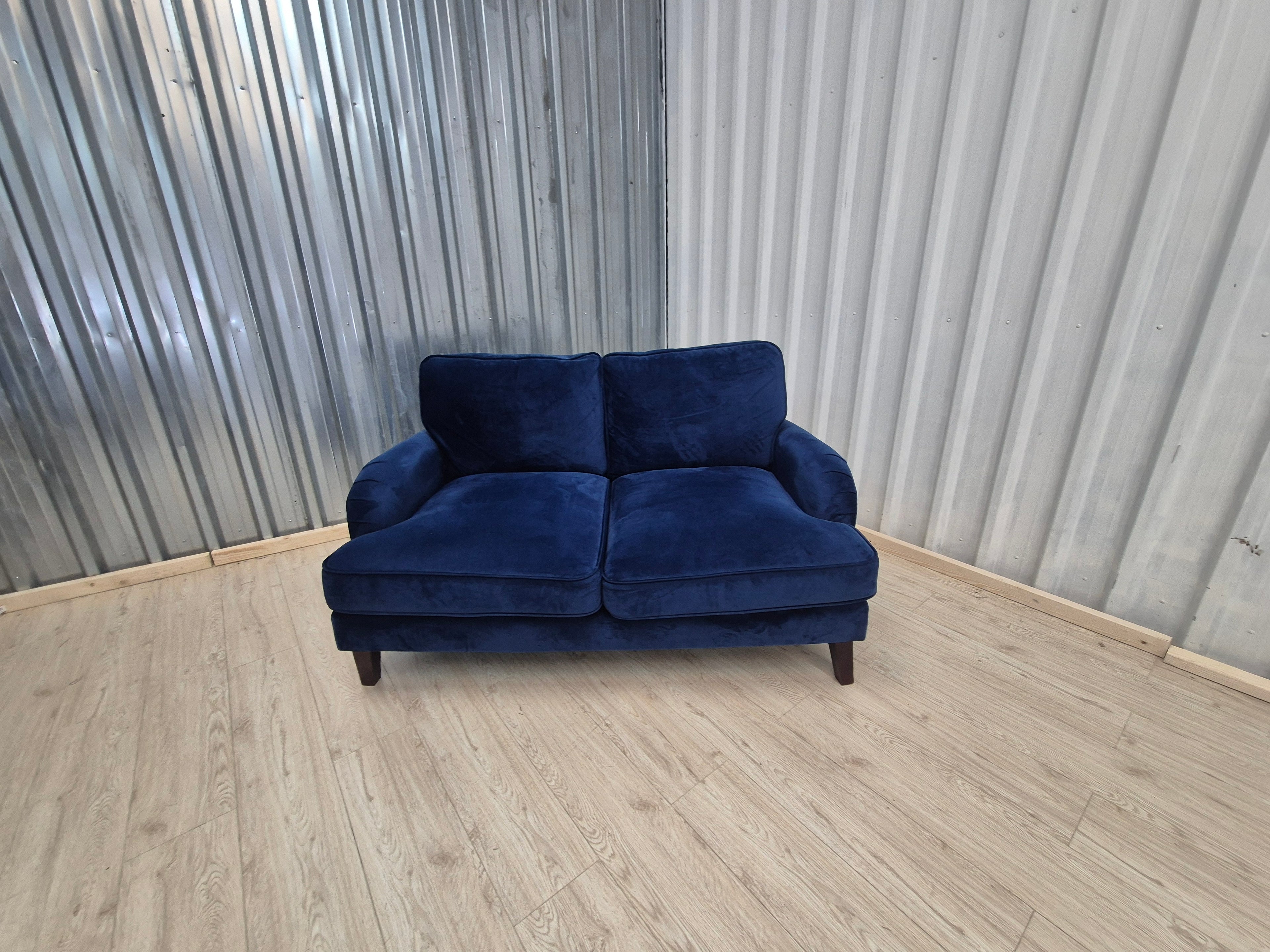 Dunelm Blue Velvet 2 Seater