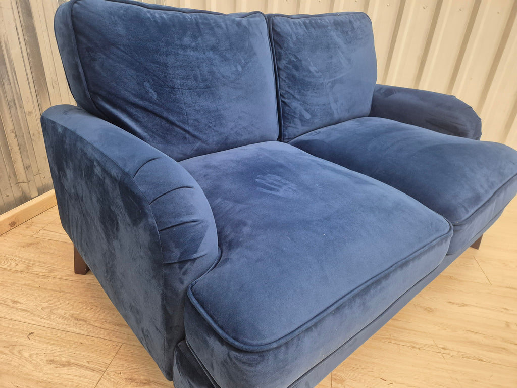Dunelm Blue Velvet 2 Seater