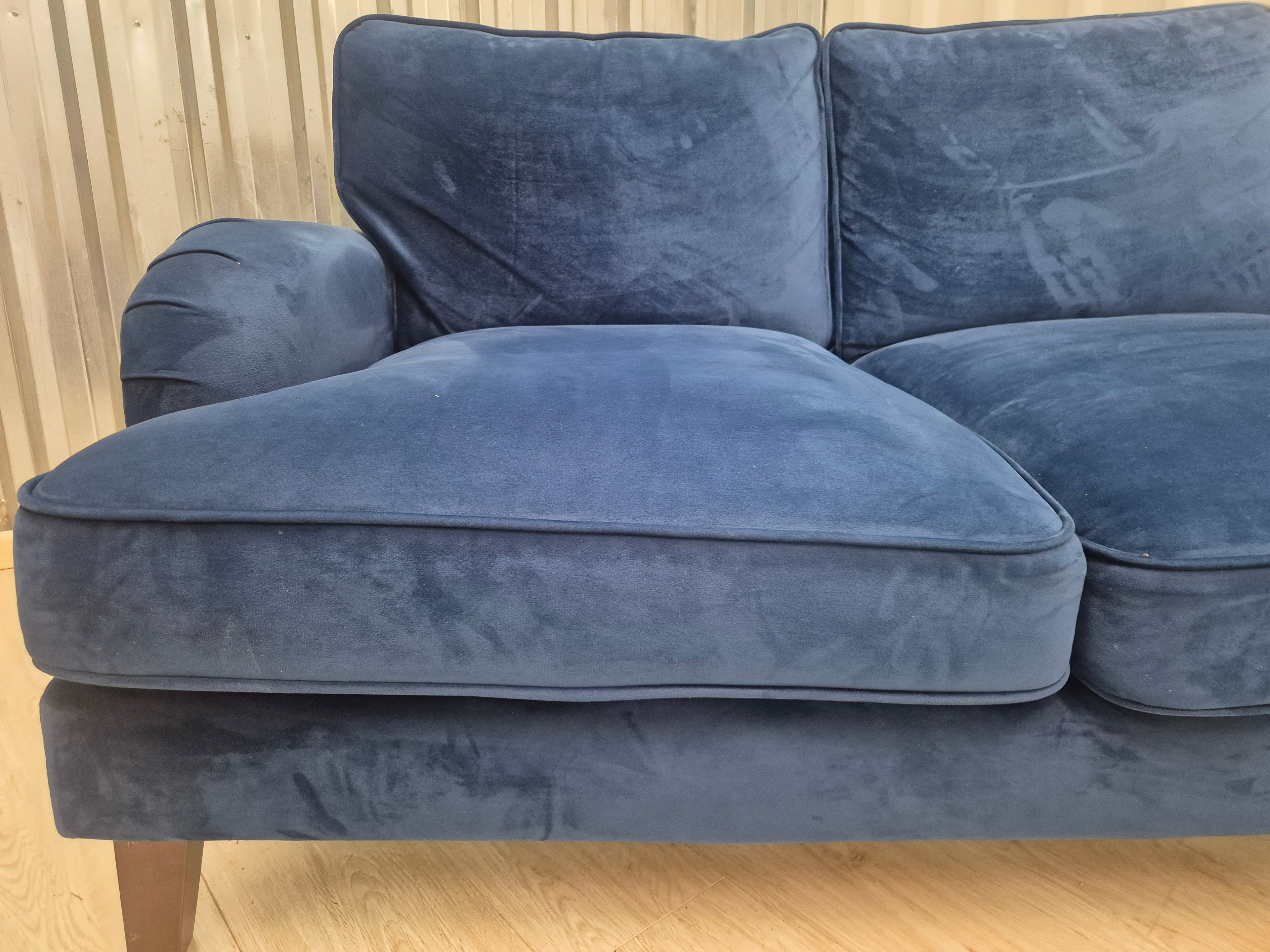 Dunelm Blue Velvet 2 Seater
