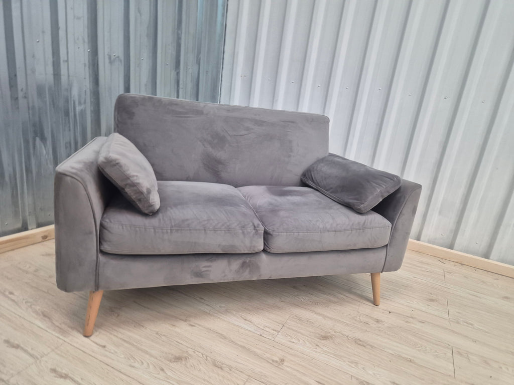 Next Mila Grey Velvet 2 seater