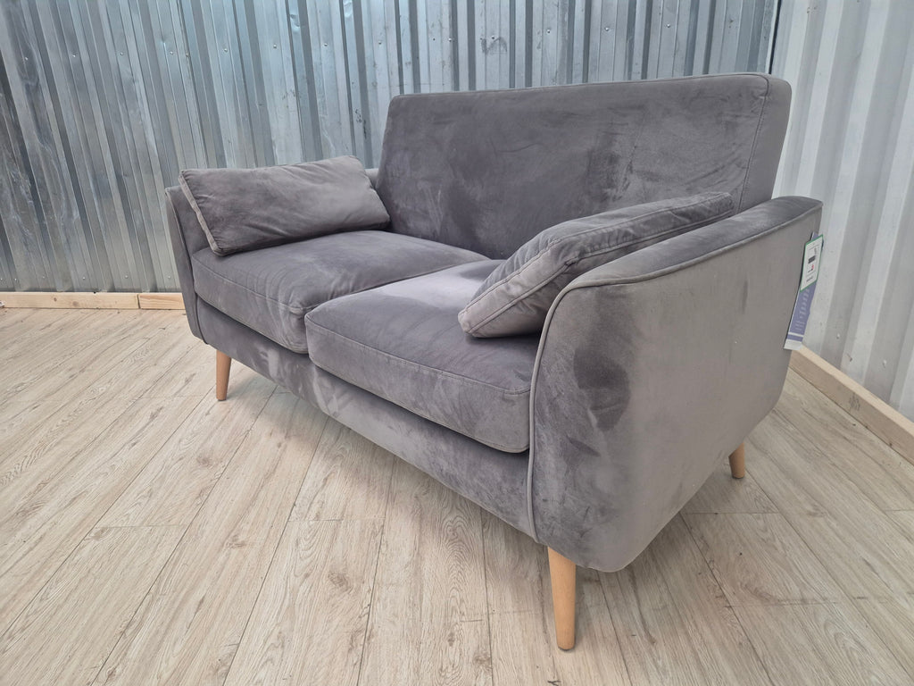 Next Mila Grey Velvet 2 seater