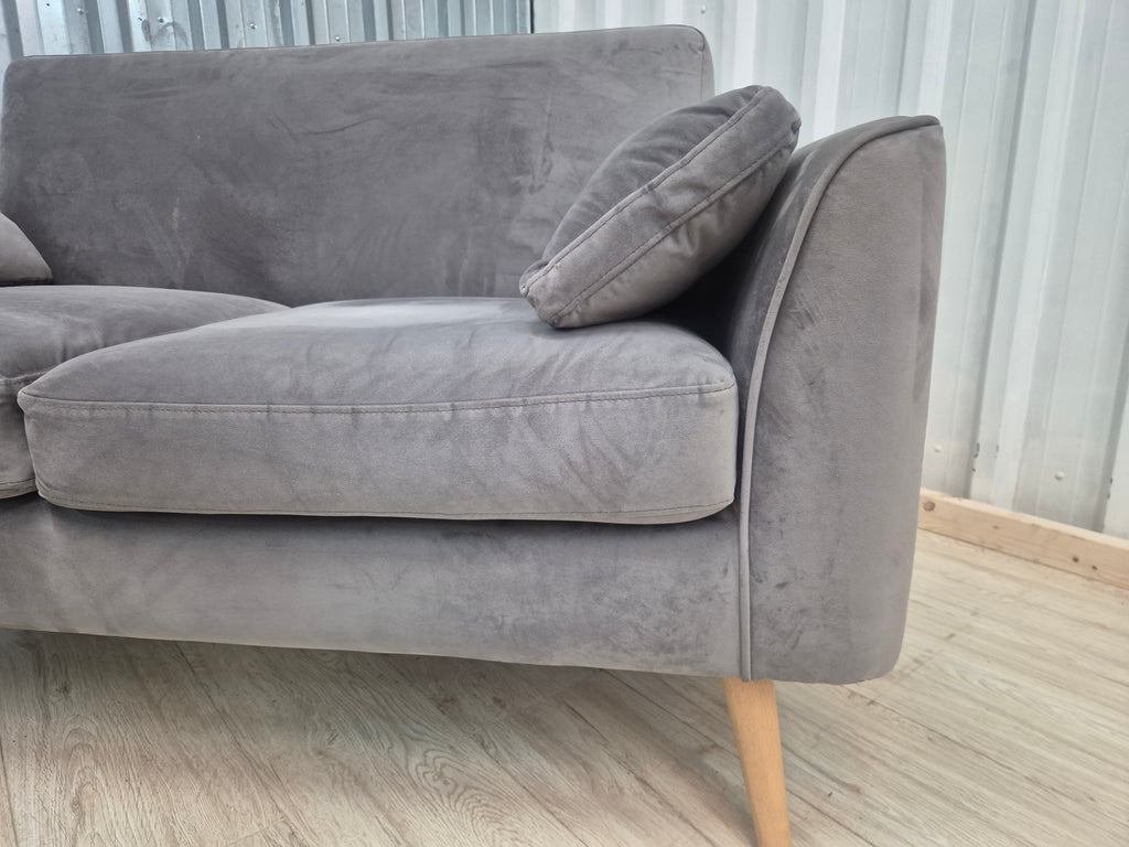 Next Mila Grey Velvet 2 seater