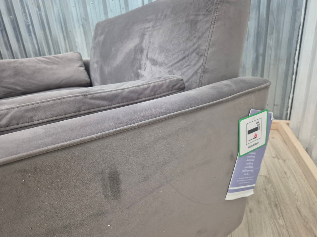 Next Mila Grey Velvet 2 seater