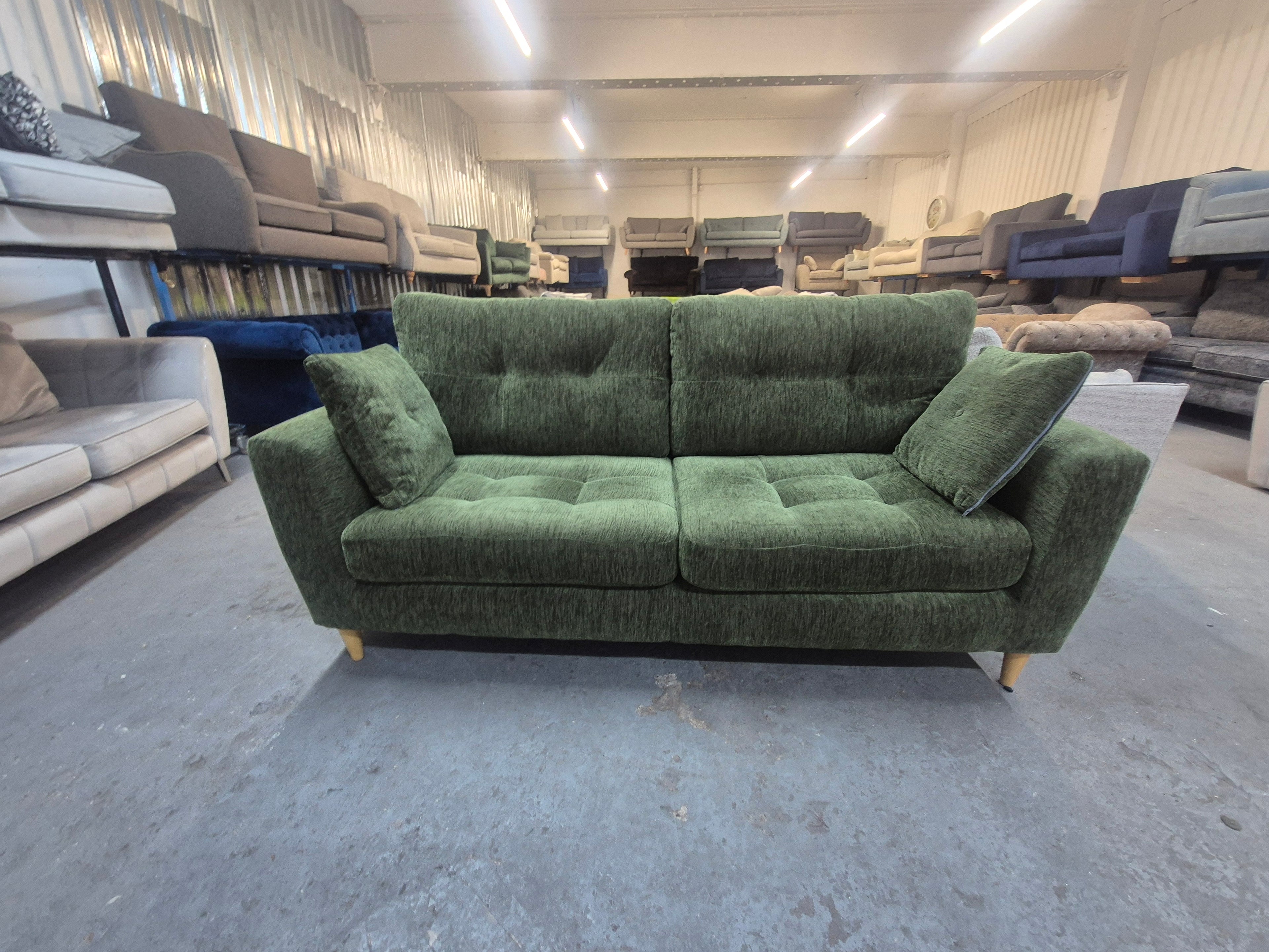 Oak Furnitureland Eton Cherub Olive 4 Seater