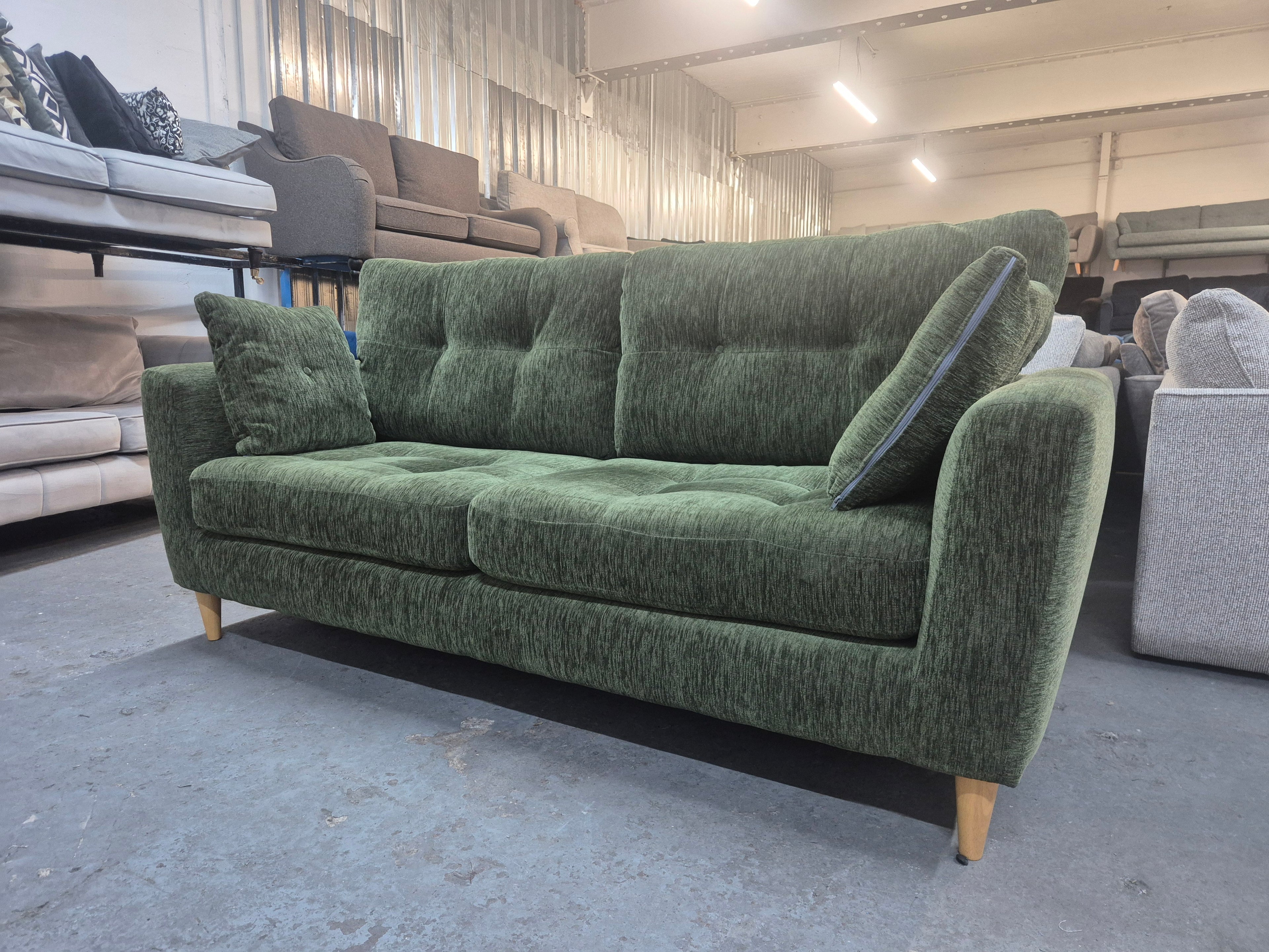 Oak Furnitureland Eton Cherub Olive 4 Seater