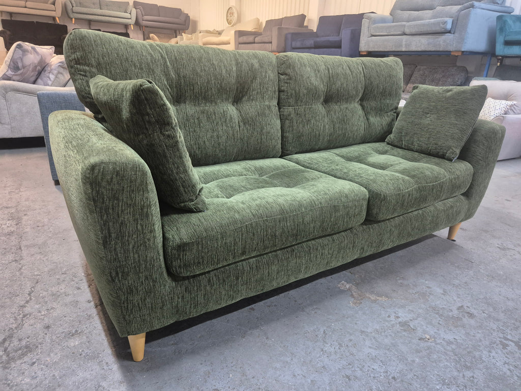 Oak Furnitureland Eton Cherub Olive 4 Seater