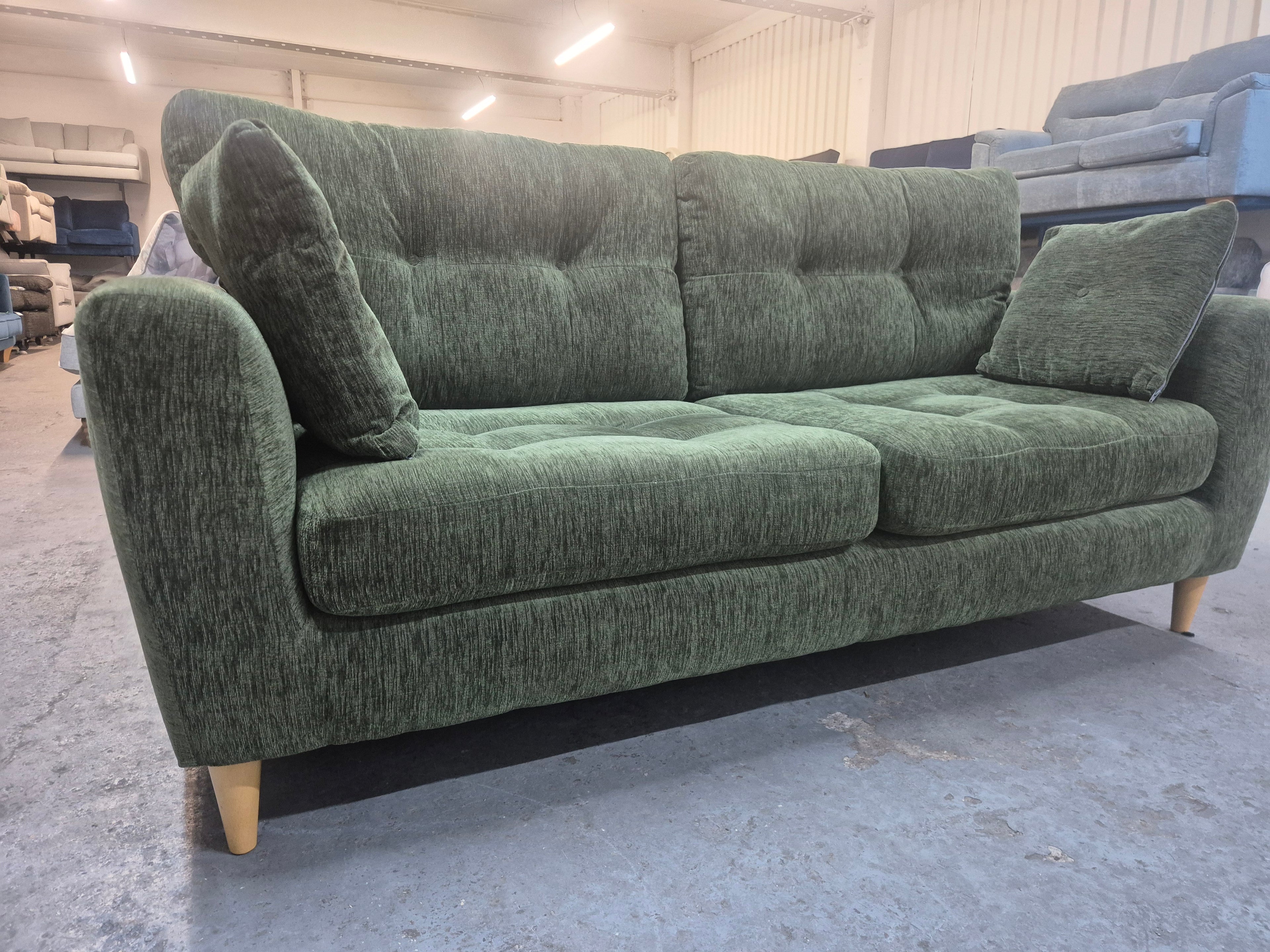 Oak Furnitureland Eton Cherub Olive 4 Seater