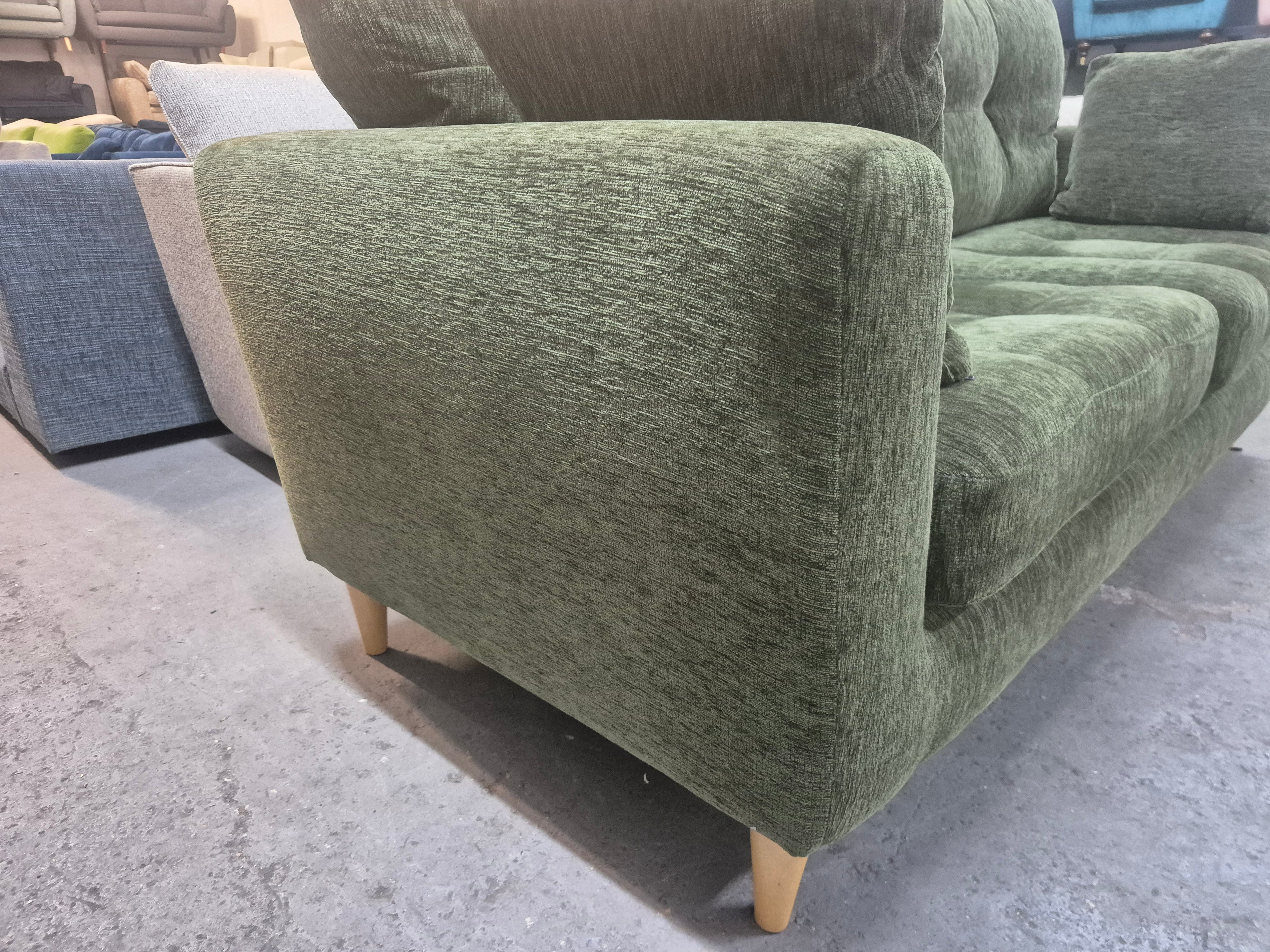 Oak Furnitureland Eton Cherub Olive 4 Seater
