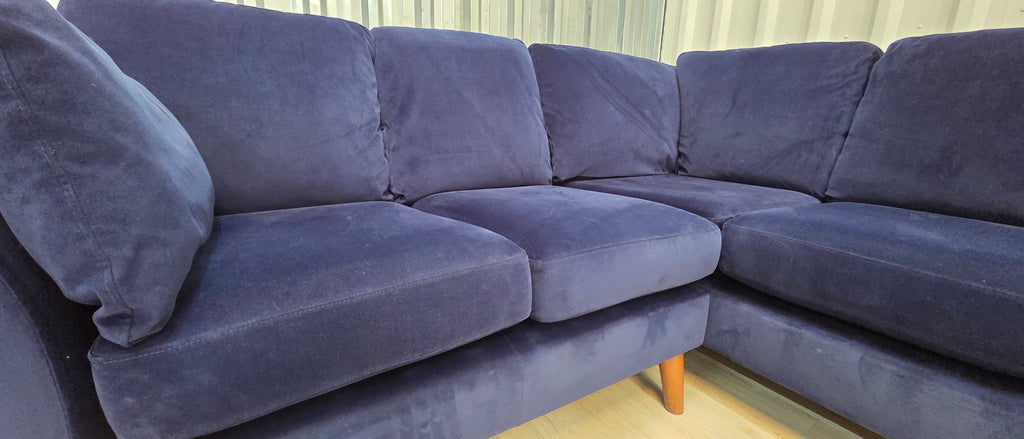 Next Wilson plush velvet easy clean corner