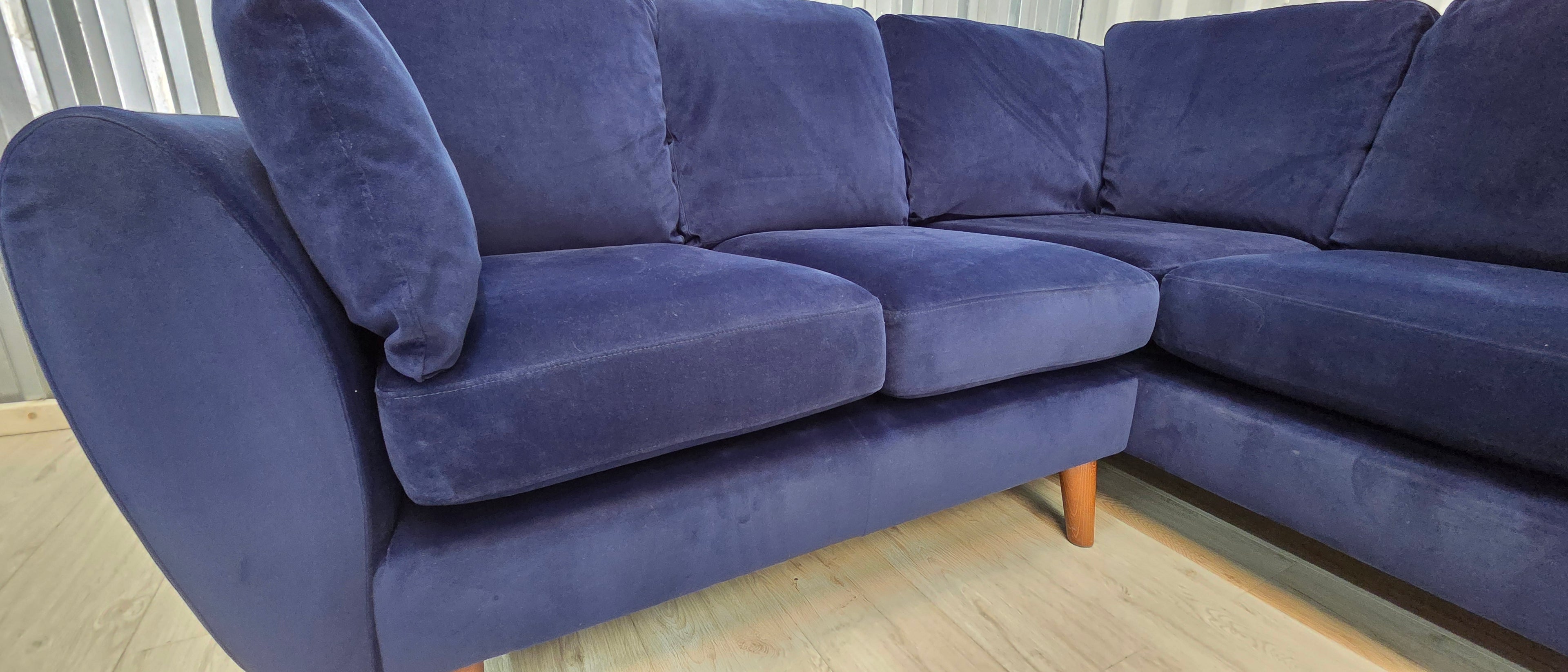 Next Wilson plush velvet easy clean corner