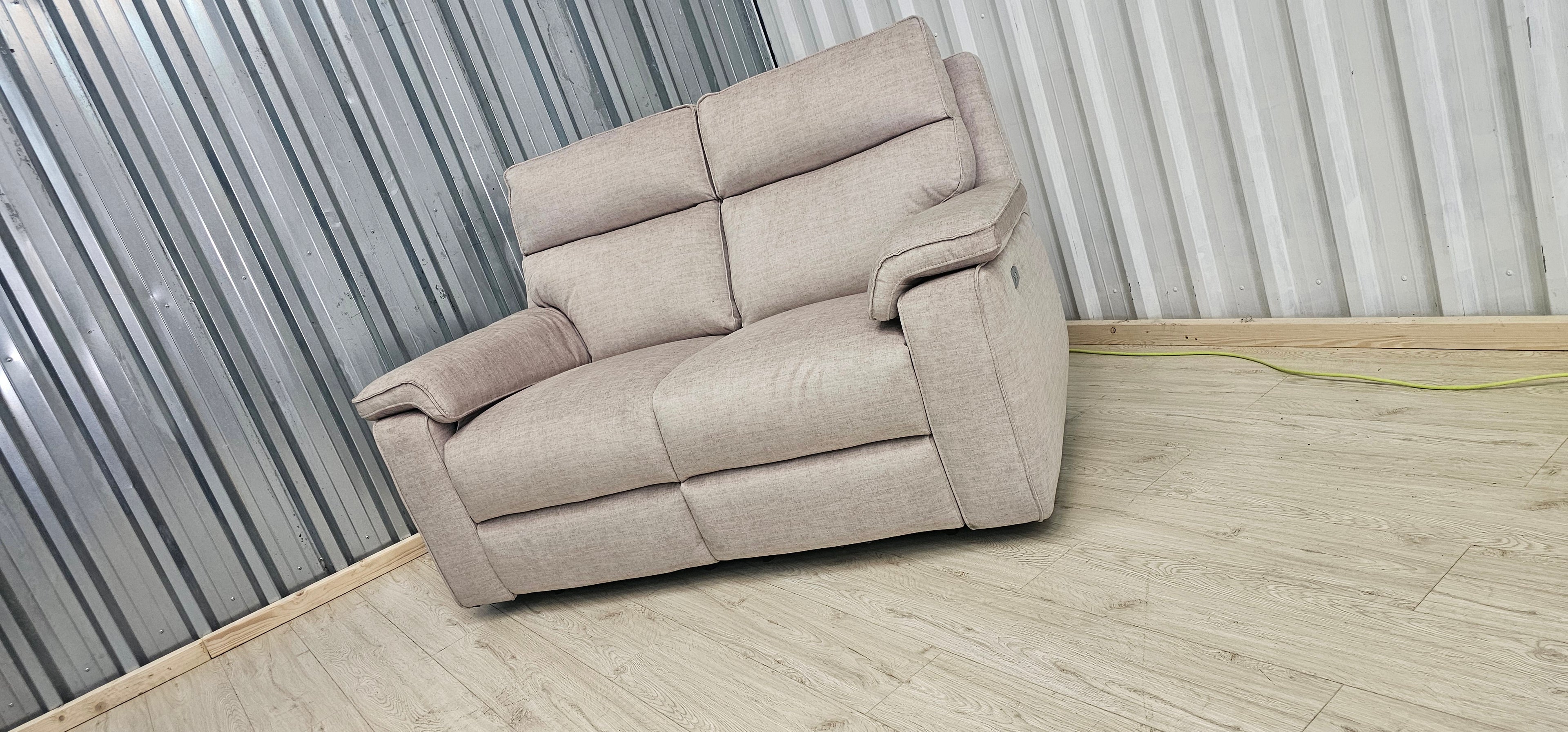 Oak Furniture Land Plush Beige Selby 2 Seater Electric Recliner