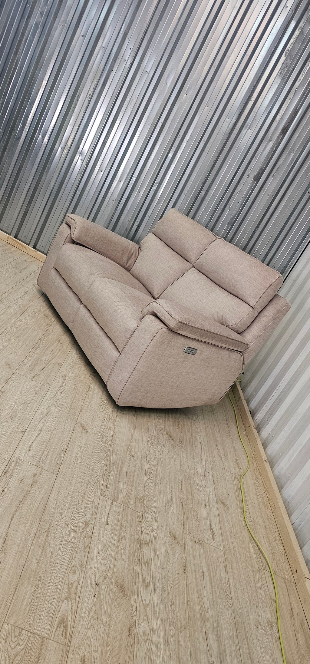 Oak Furniture Land Plush Beige Selby 2 Seater Electric Recliner