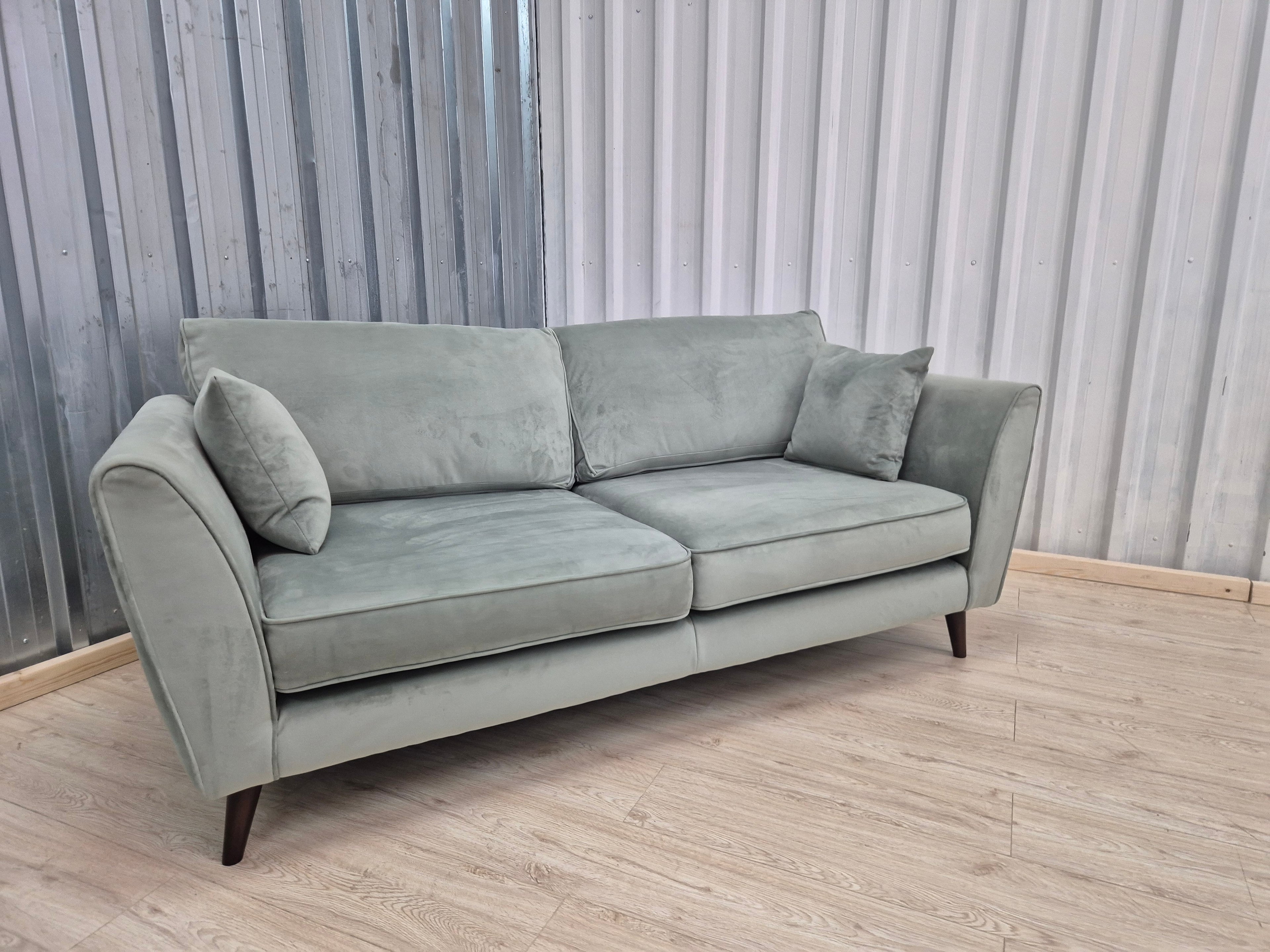 Sofology Keswick Green Deluxe Velvet 3 Seater