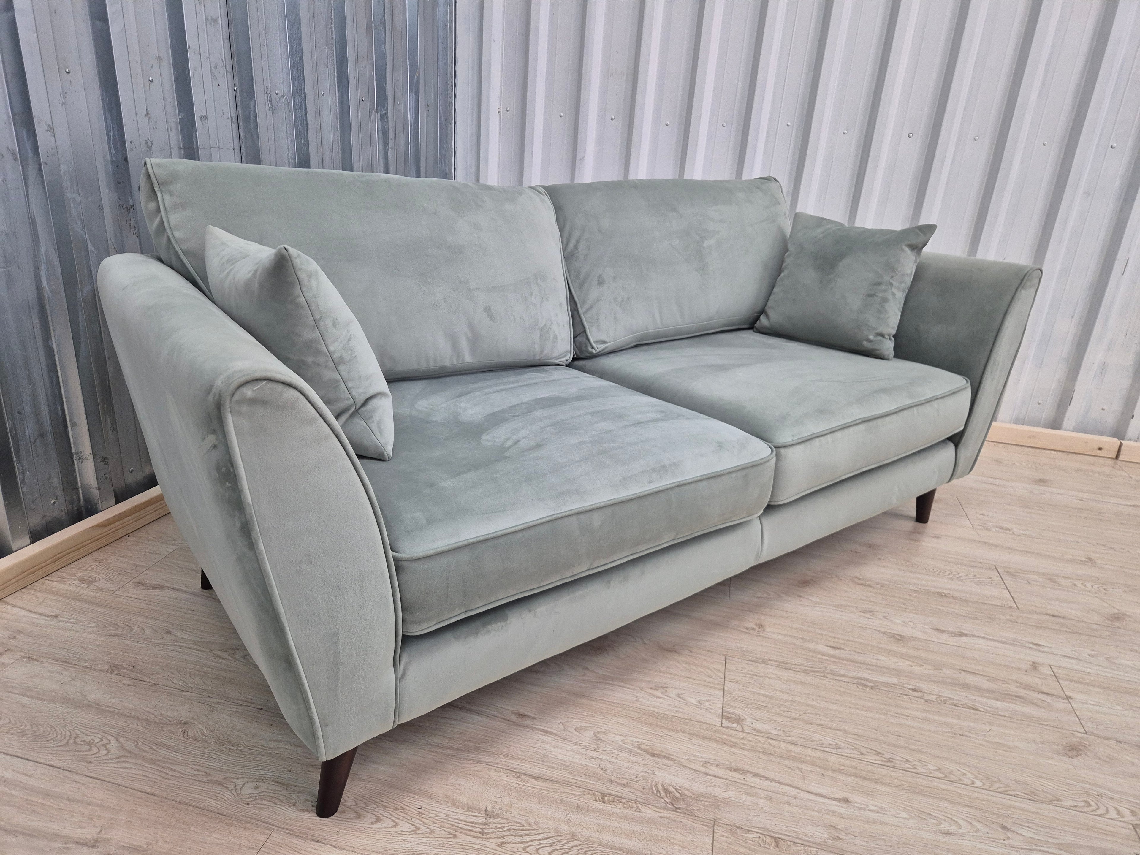 Sofology Keswick Green Deluxe Velvet 3 Seater