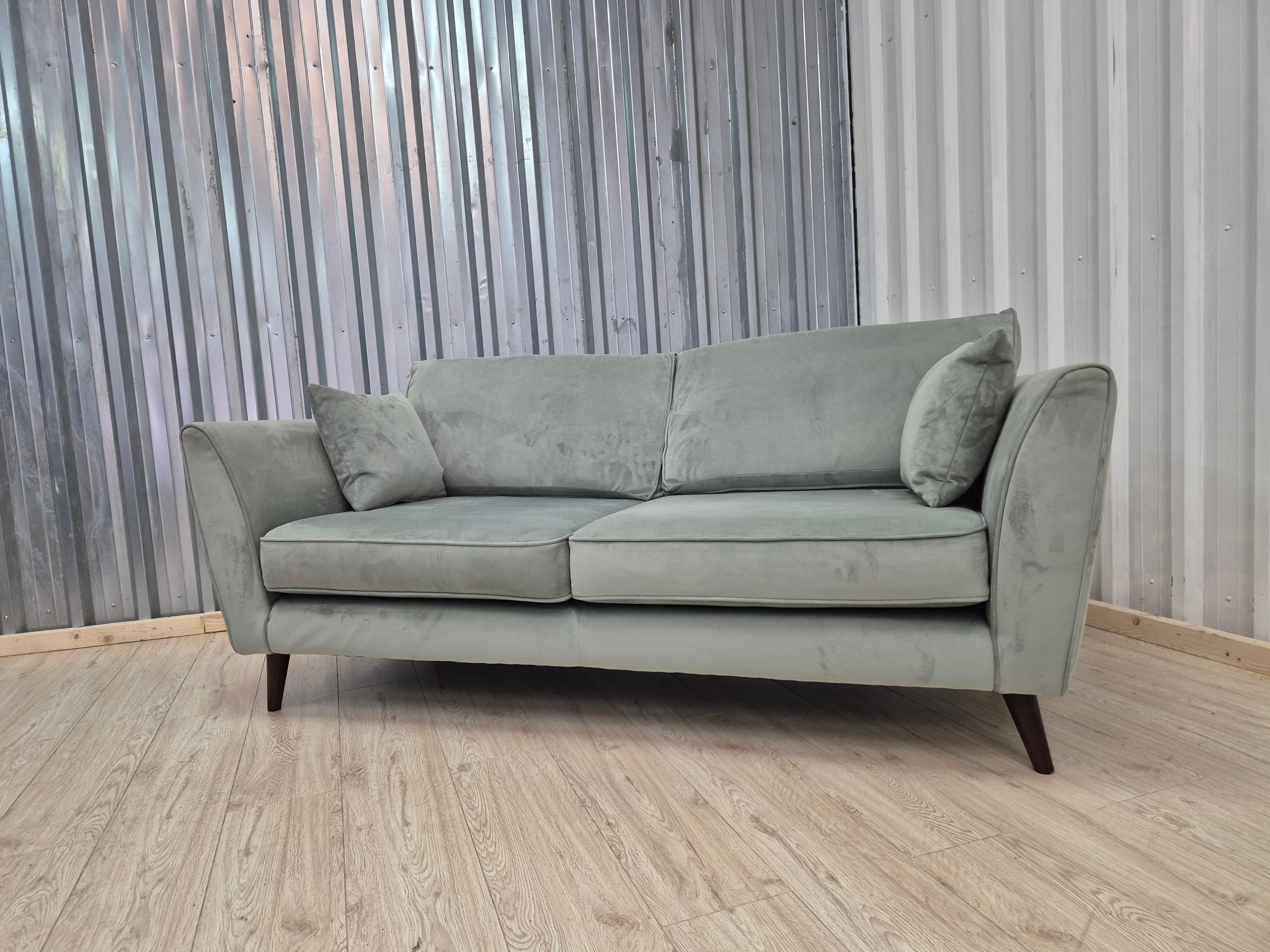 Sofology Keswick Green Deluxe Velvet 3 Seater