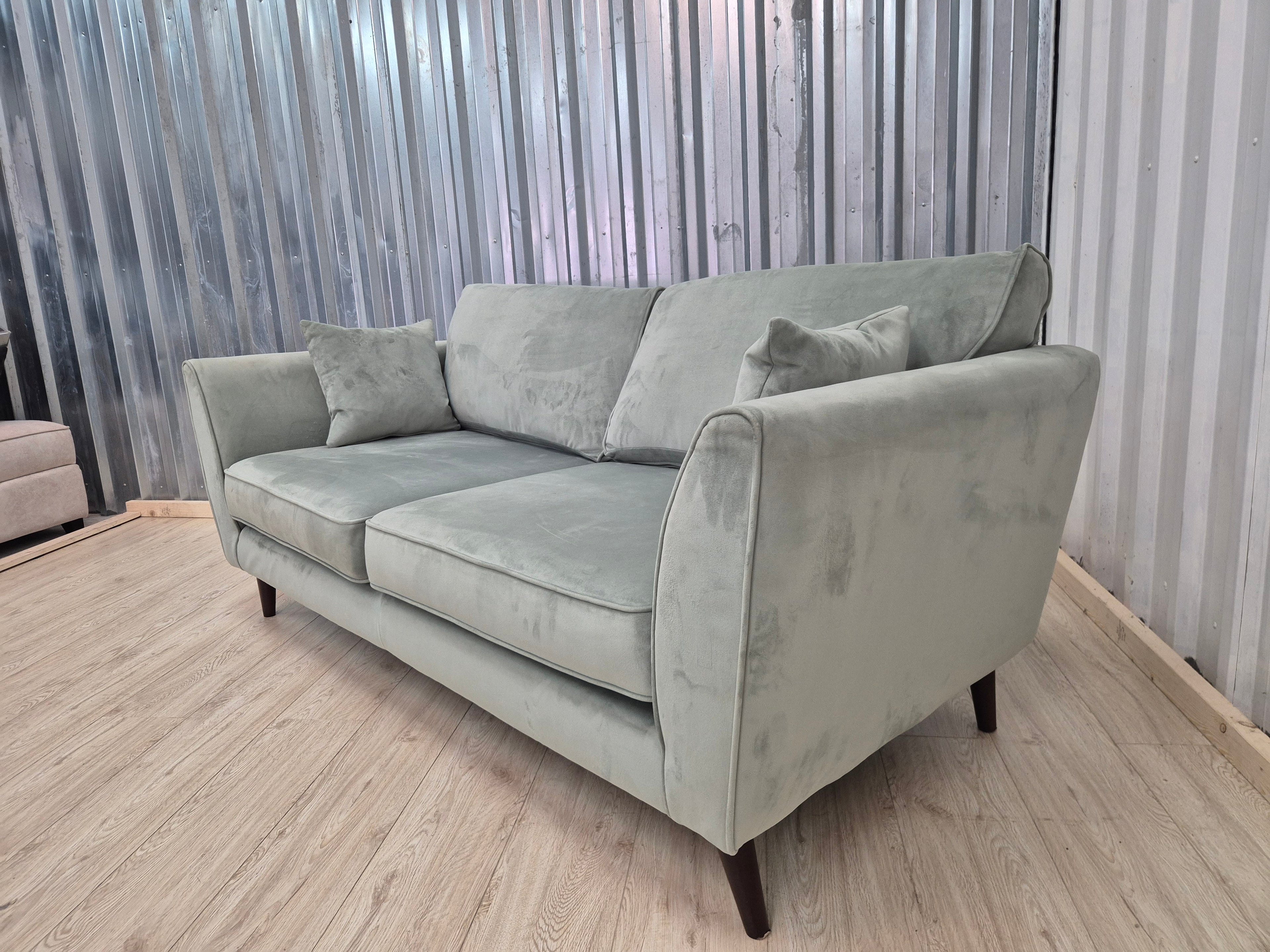 Sofology Keswick Green Deluxe Velvet 3 Seater