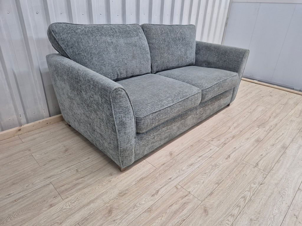 Sofology Canterbury Basketweave Blue 2 Seater Sofa Bed