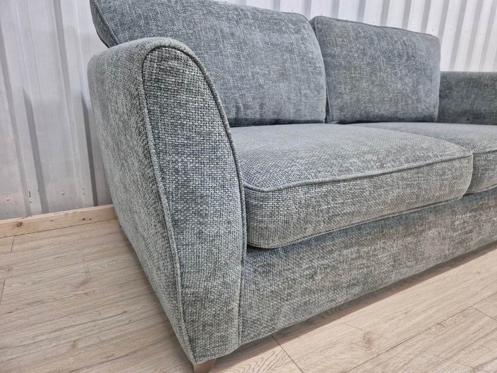 Sofology Canterbury Basketweave Blue 2 Seater Sofa Bed