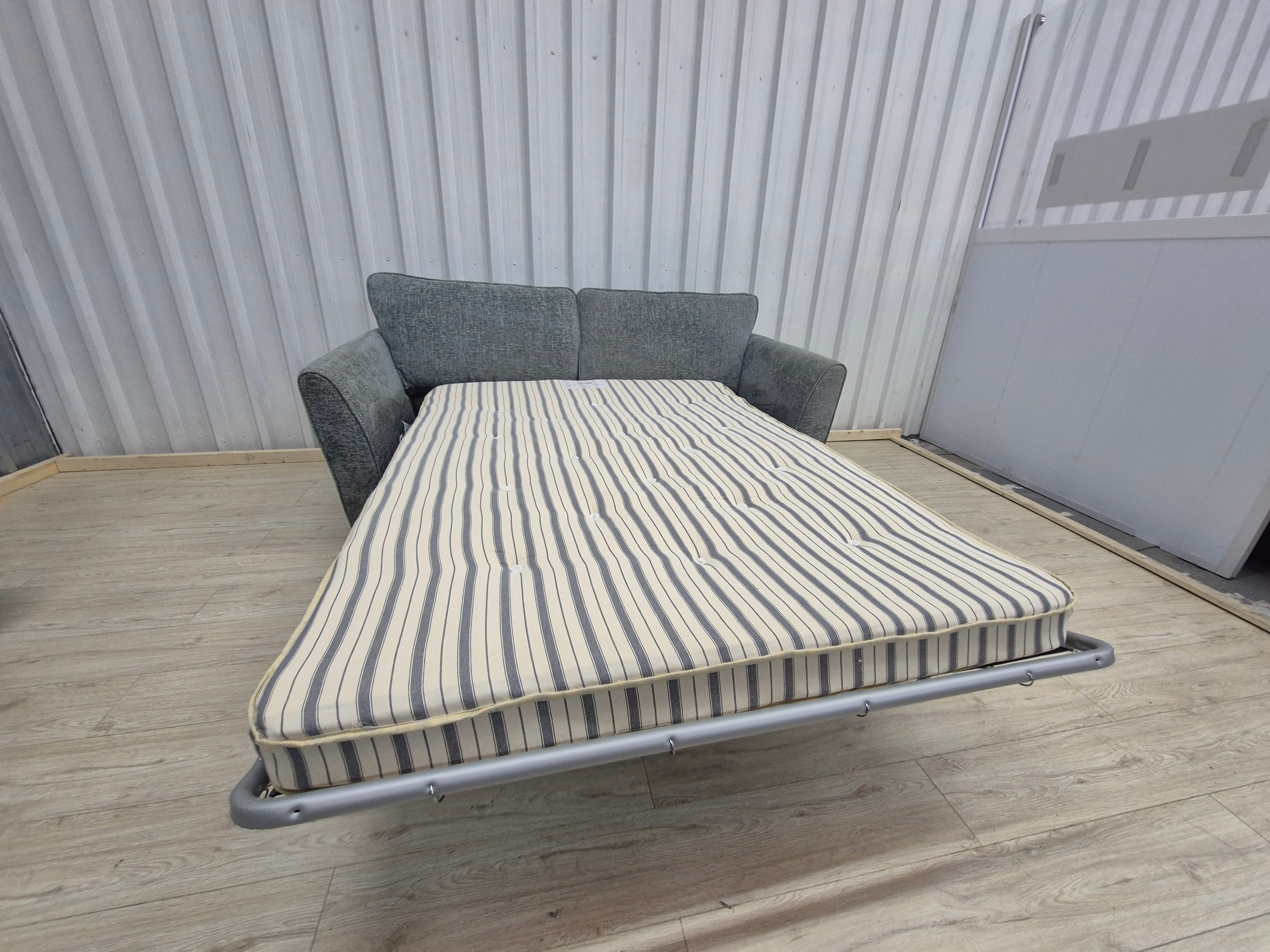 Sofology Canterbury Basketweave Blue 2 Seater Sofa Bed