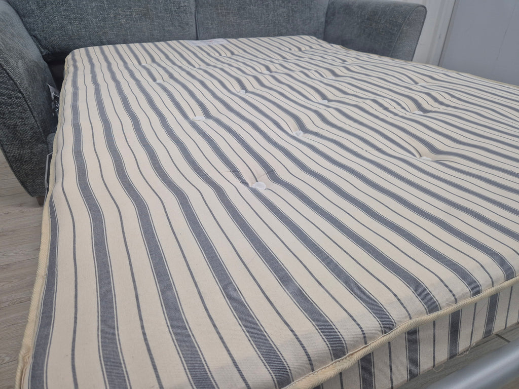 Sofology Canterbury Basketweave Blue 2 Seater Sofa Bed