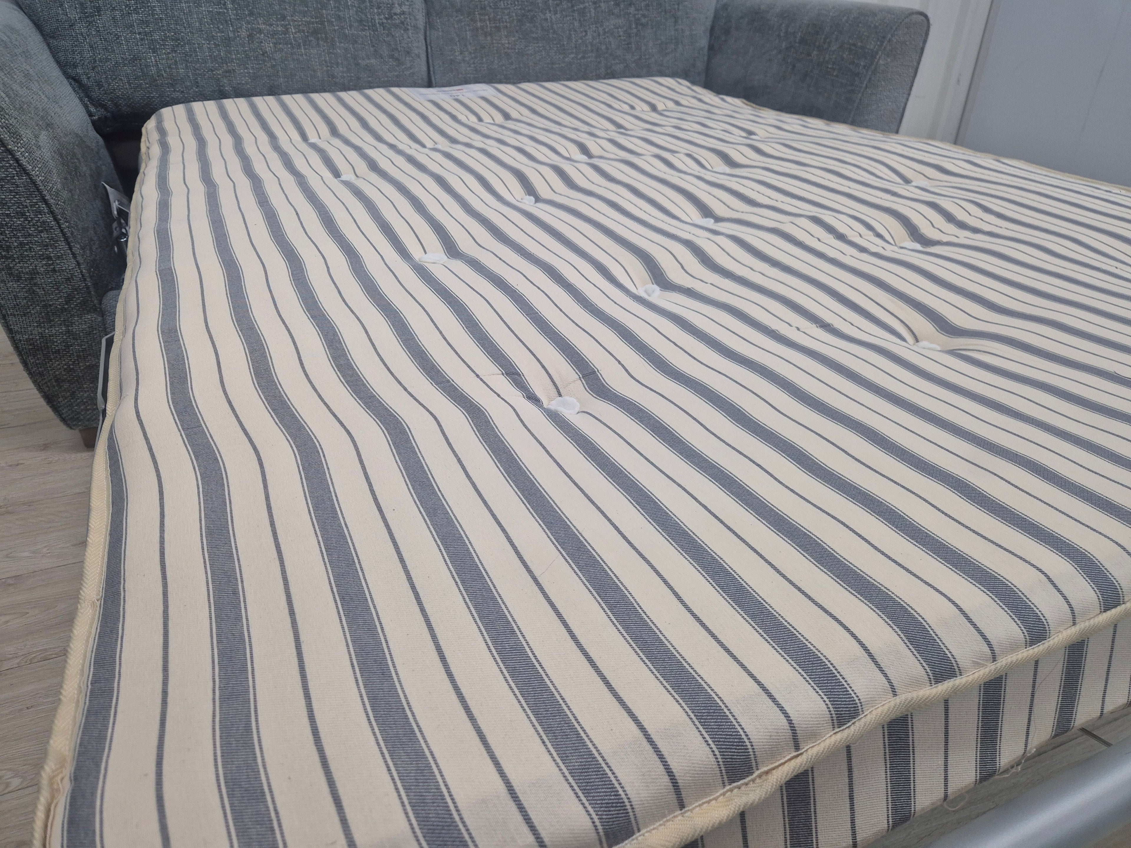 Sofology Canterbury Basketweave Blue 2 Seater Sofa Bed