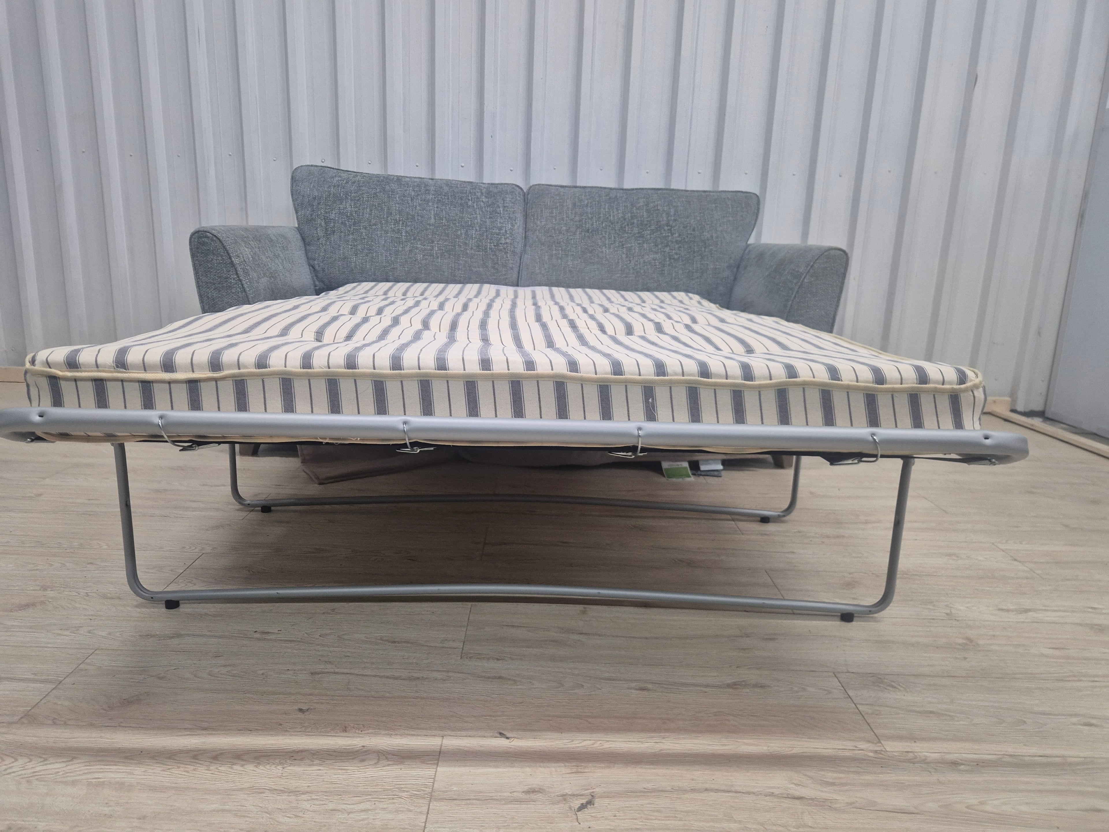 Sofology Canterbury Basketweave Blue 2 Seater Sofa Bed