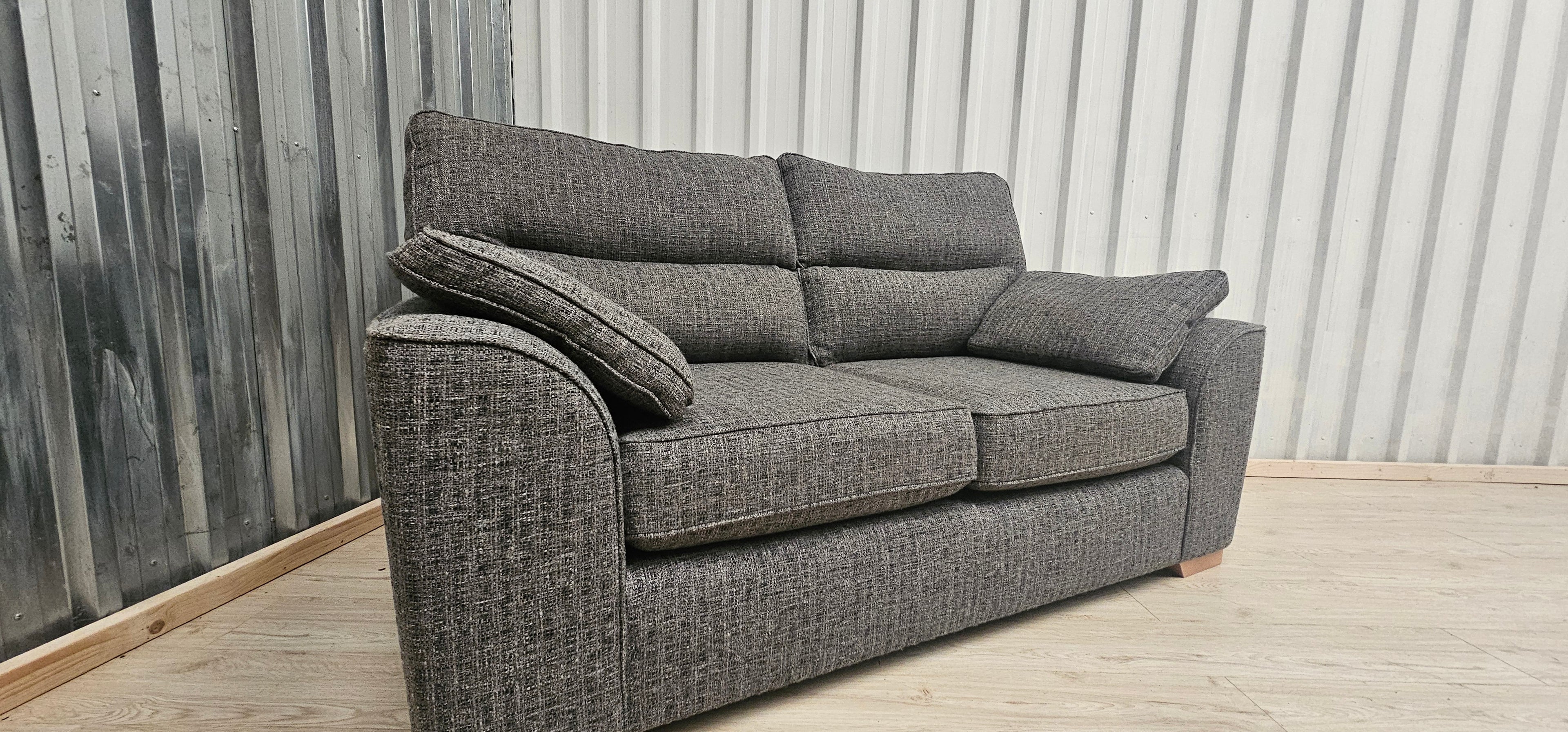 NEXT Stamford High Back Chunky Boucle Dark Grey