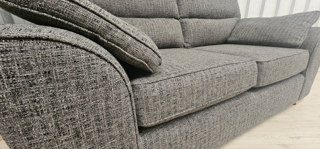 NEXT Stamford High Back Chunky Boucle Dark Grey