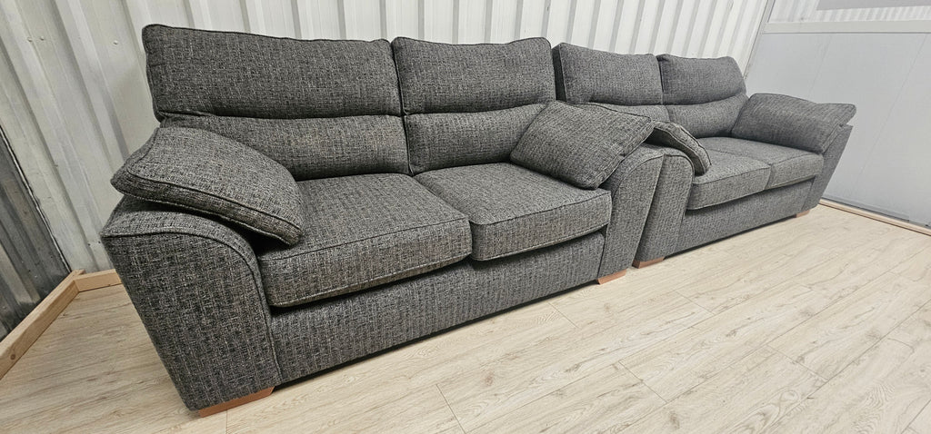 NEXT Stamford High Back Chunky Boucle Dark Grey