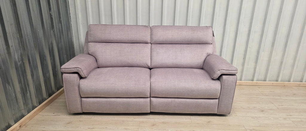 Oak Furniture Land Plush Beige Selby Electric Recliner 3 Seater