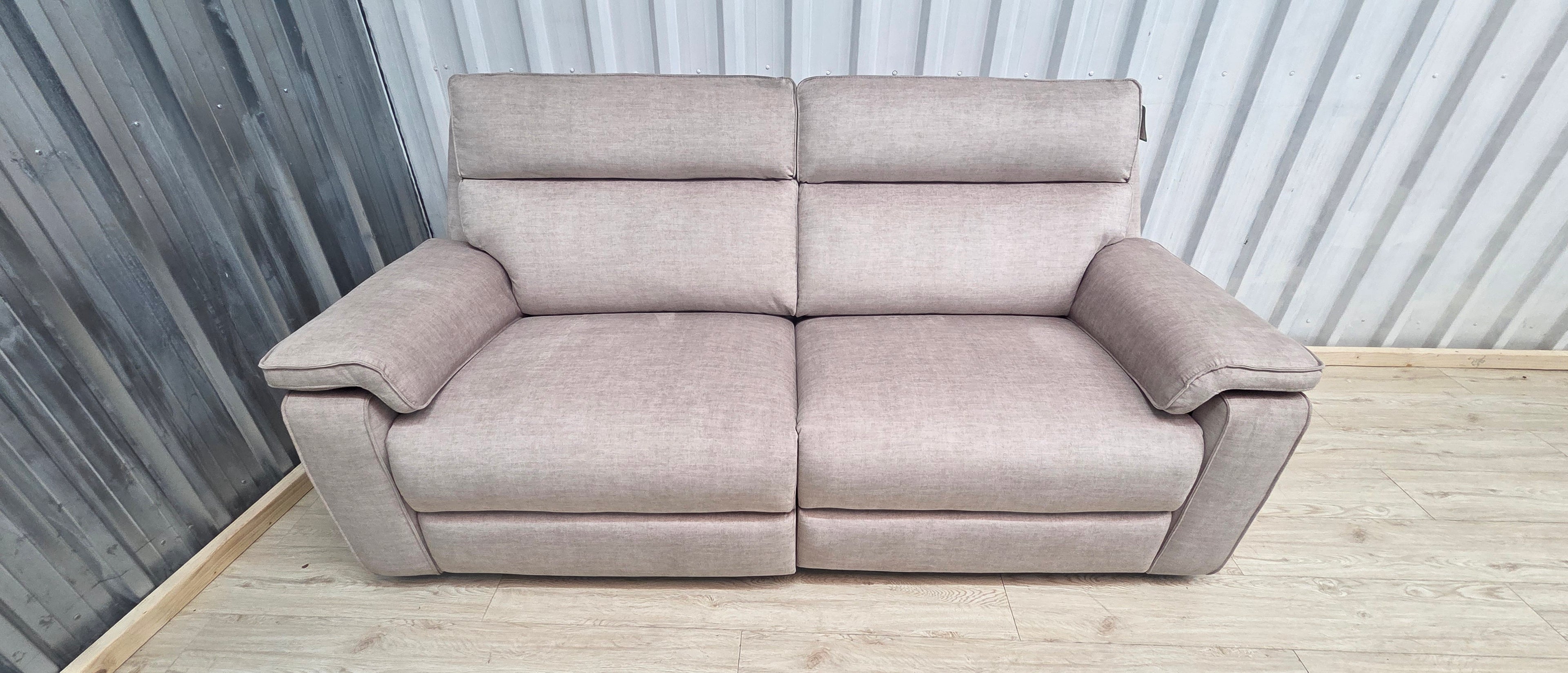 Oak Furniture Land Plush Beige Selby Electric Recliner 3 Seater