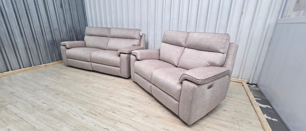 Oak Furniture Land Selby Electric Recliner Sofa Set