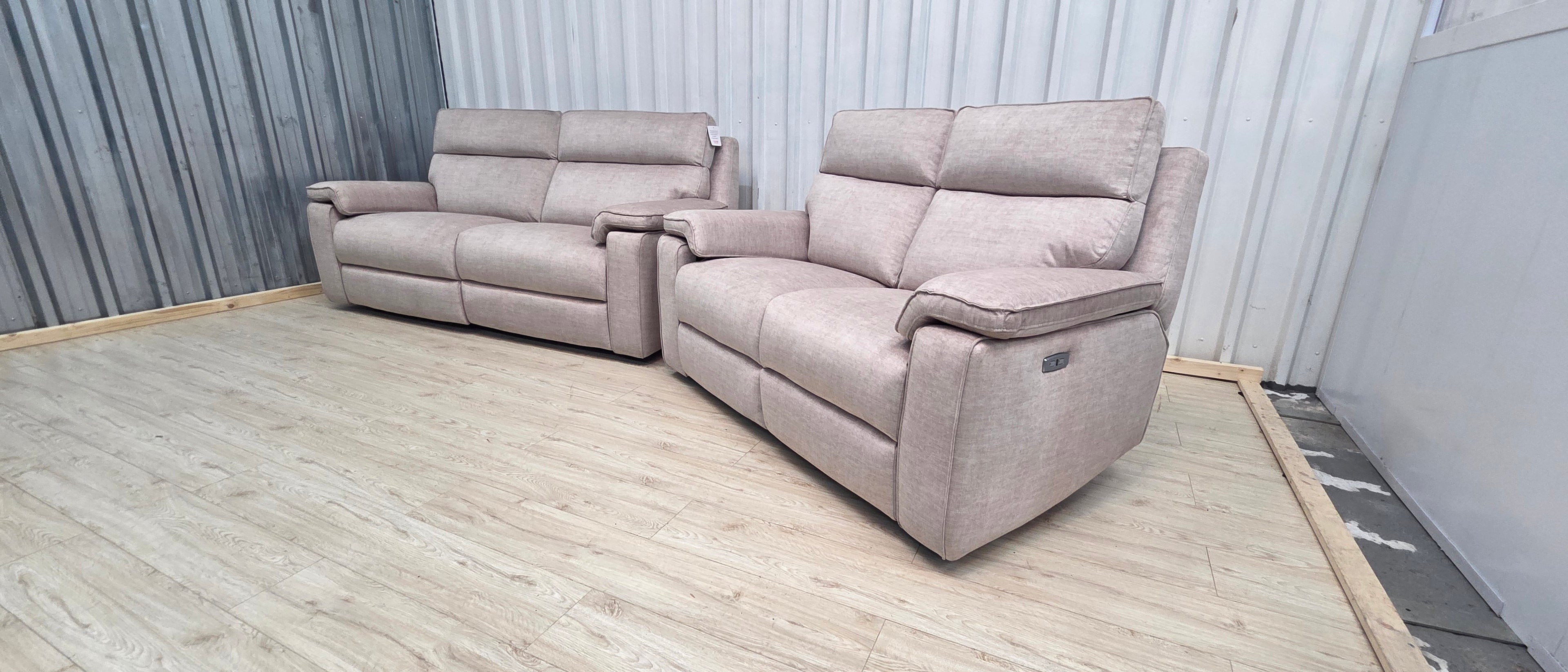 Oak Furniture Land Selby Electric Recliner Sofa Set