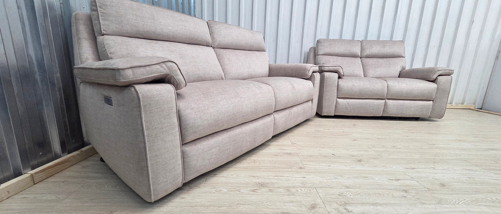 Oak Furniture Land Selby Electric Recliner Sofa Set