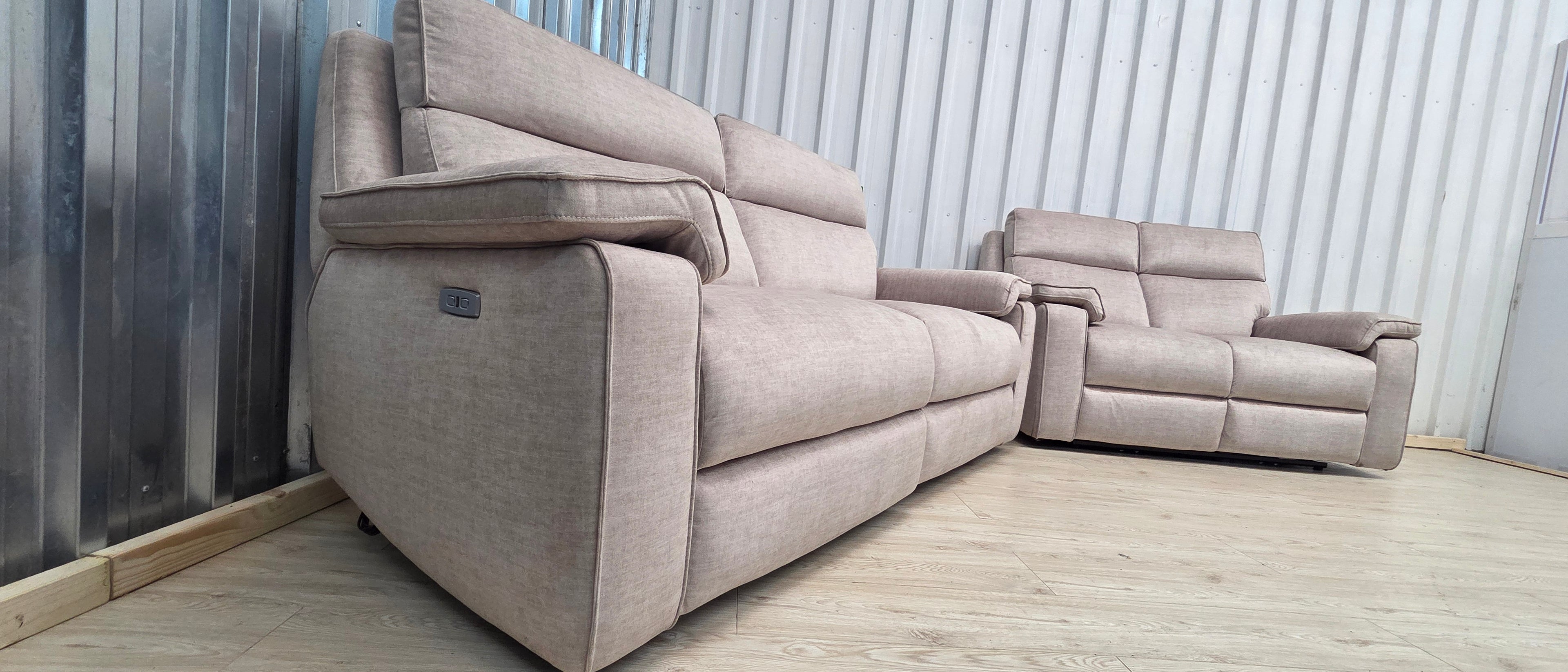 Oak Furniture Land Selby Electric Recliner Sofa Set