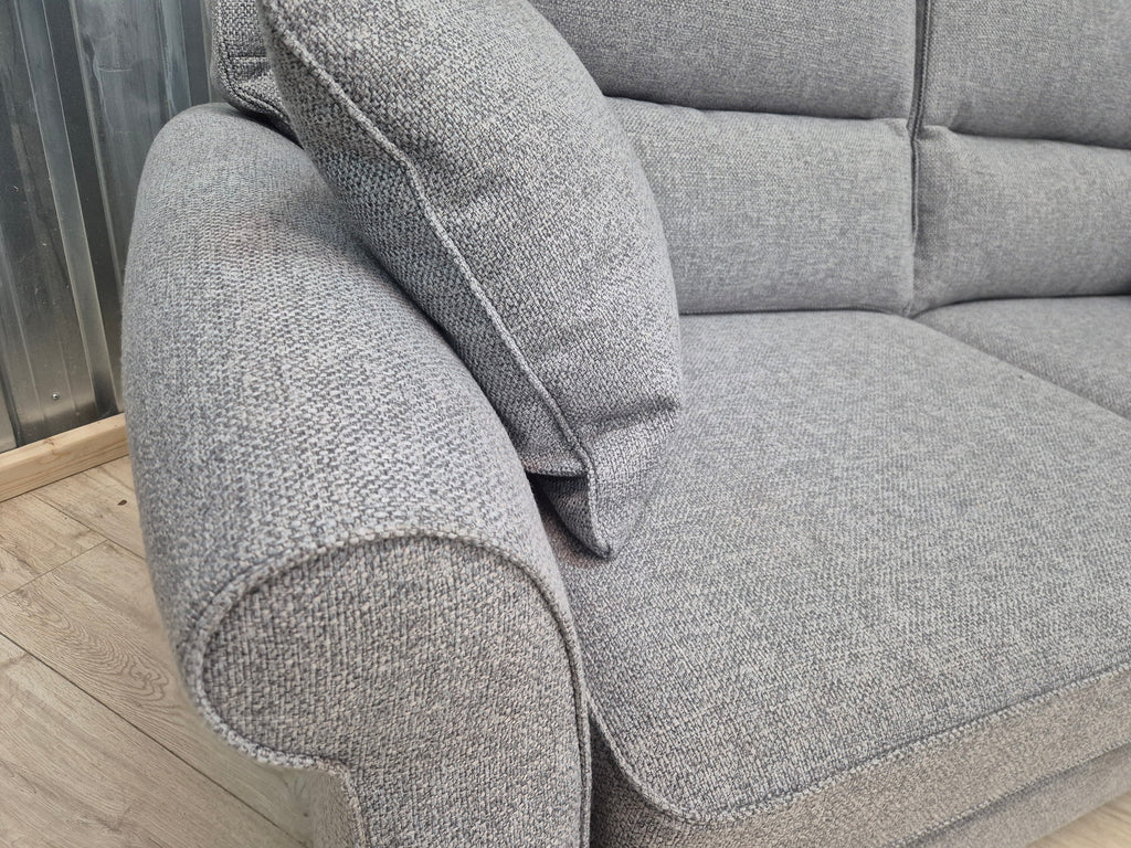 Next Ashford Chunky Weave Mid Grey 3 Seater